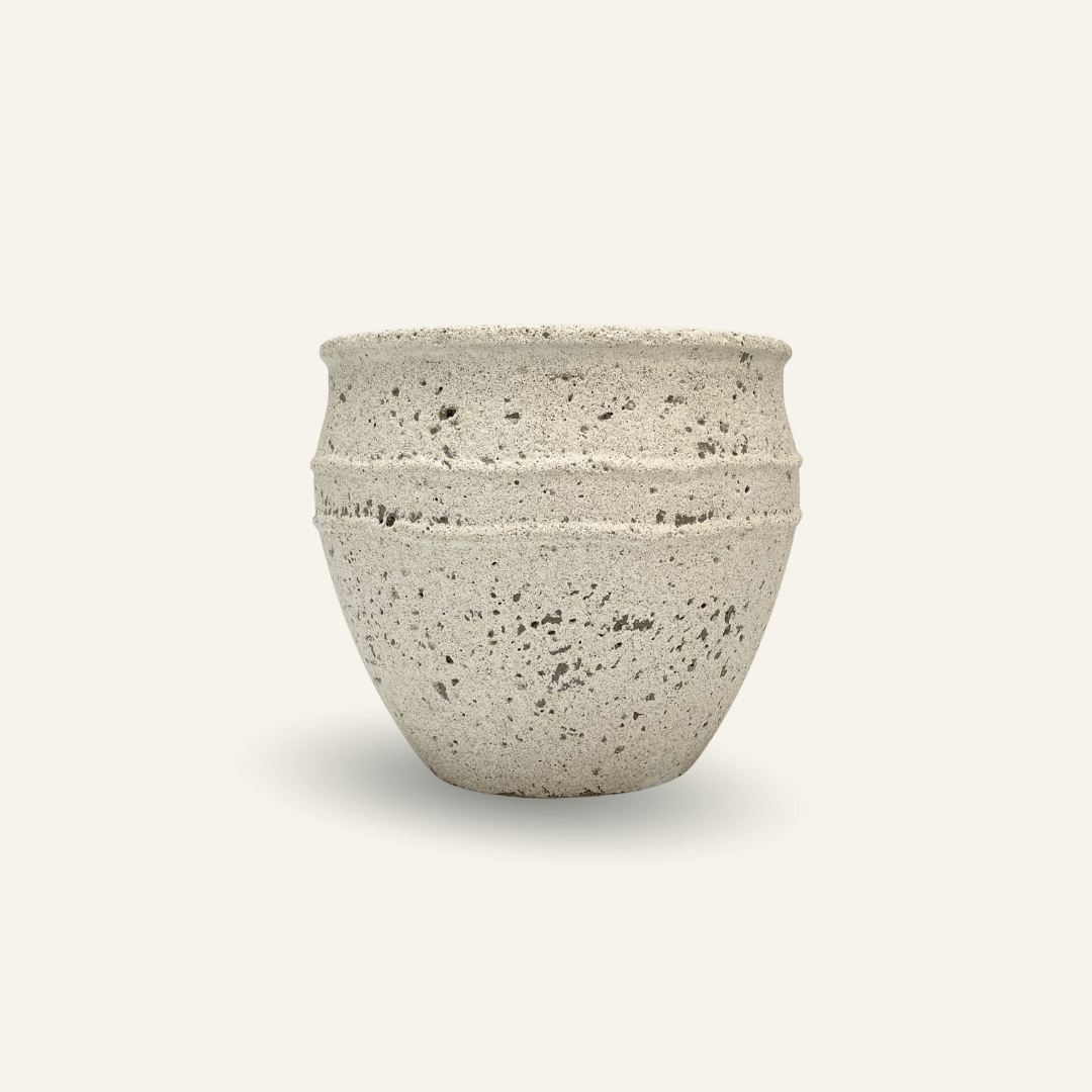 Athena Ficonstone Large Plant Pots, Chalk White, Indoor & Outdoor Plant Pot, 29cm - 41cm