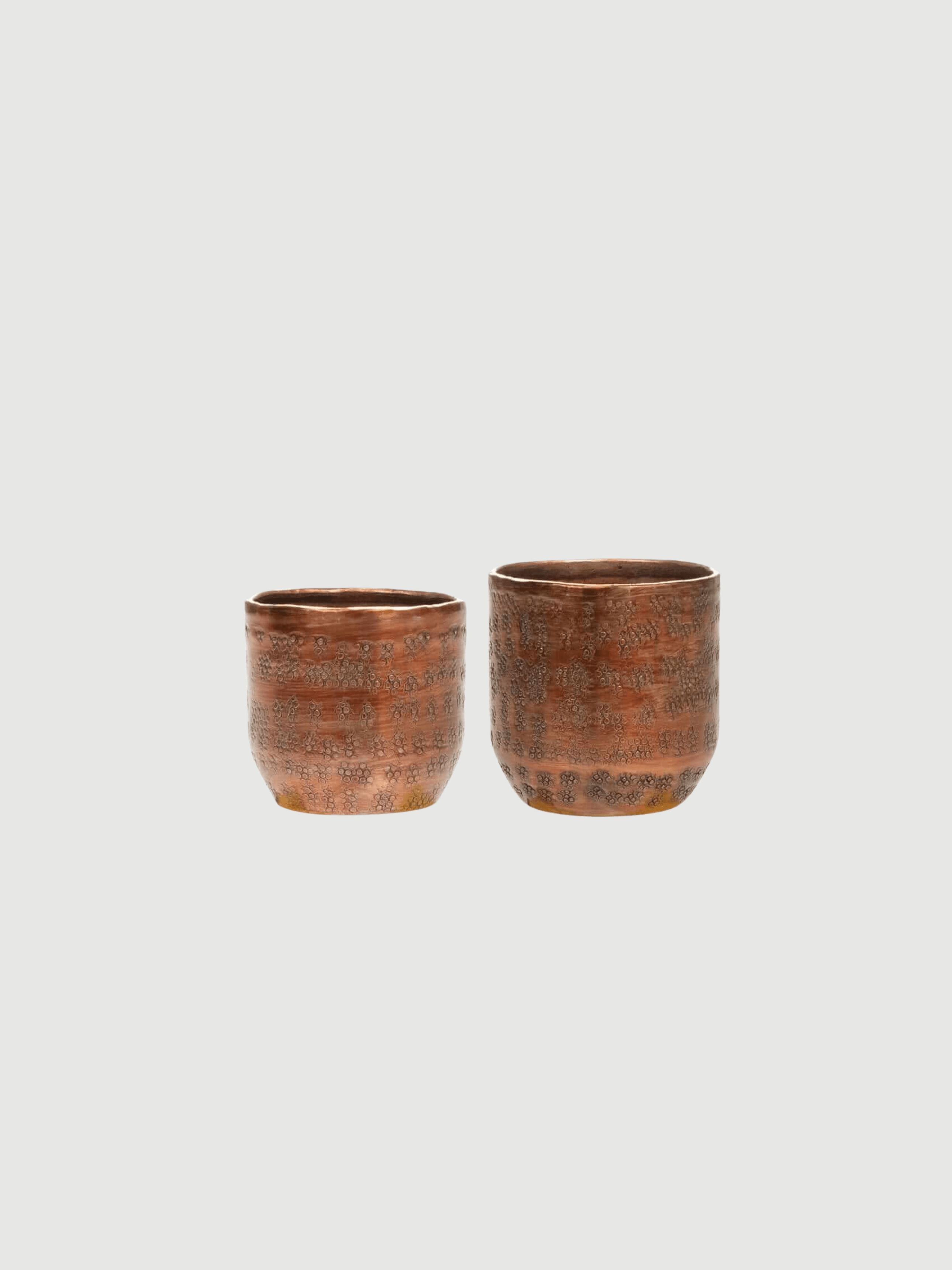 Ivan, Metal Plant Pots, Copper, 7cm - 8cm Small House Plant Pot
