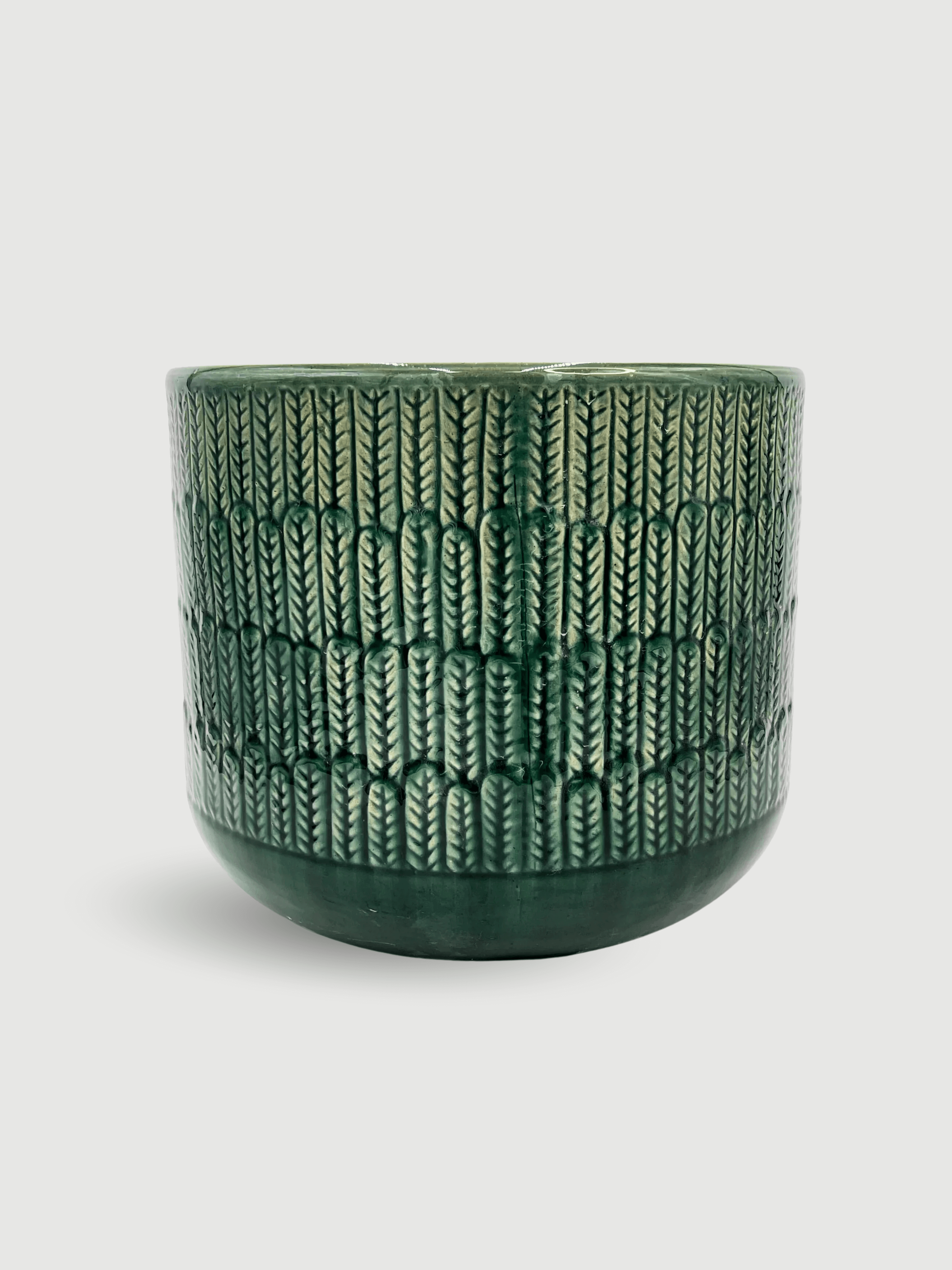 Green Ceramic Plant Pot, Oran Collection, Indoor & Outdoor