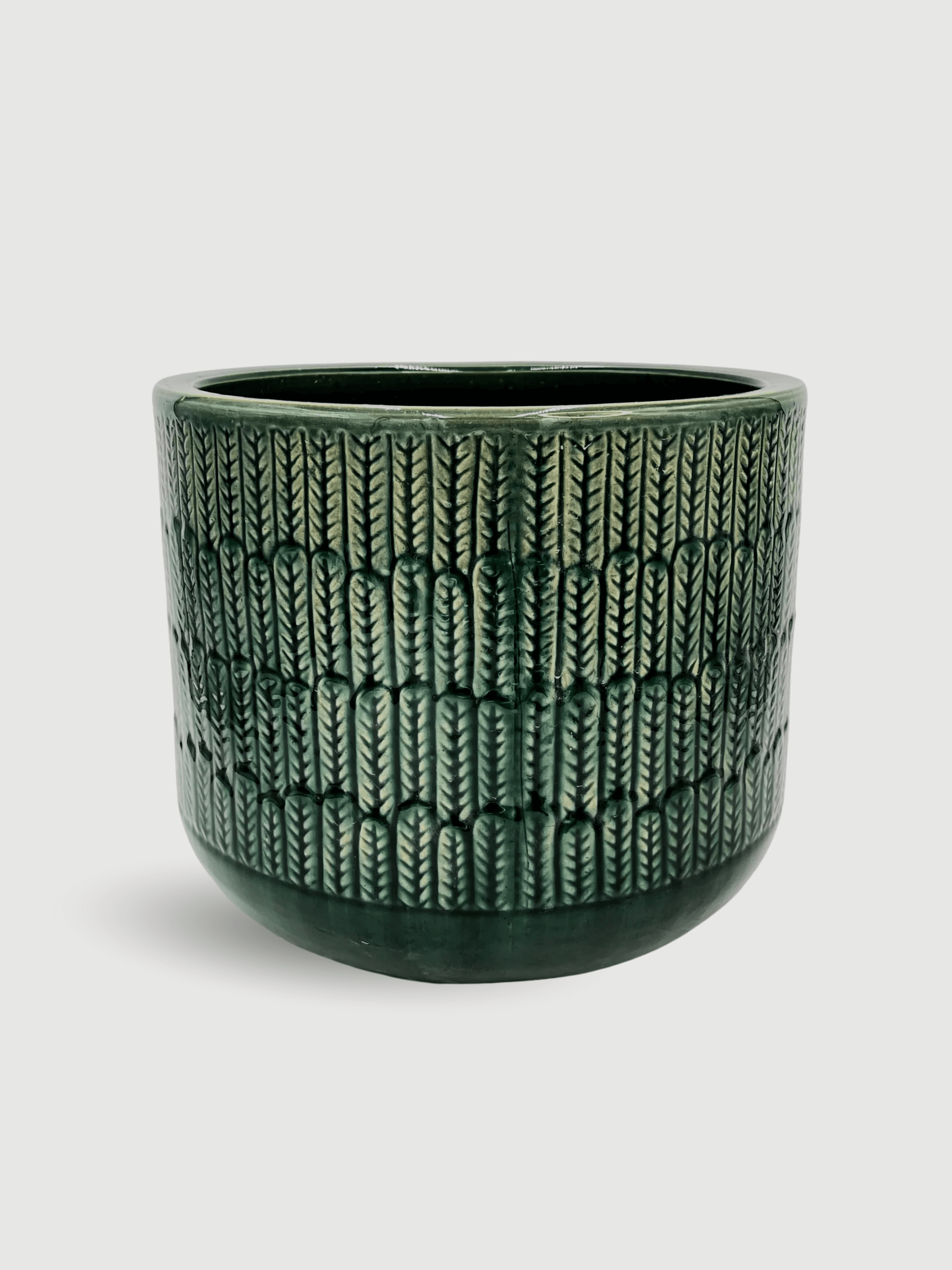 Green Ceramic Plant Pot, Oran Collection, Indoor & Outdoor
