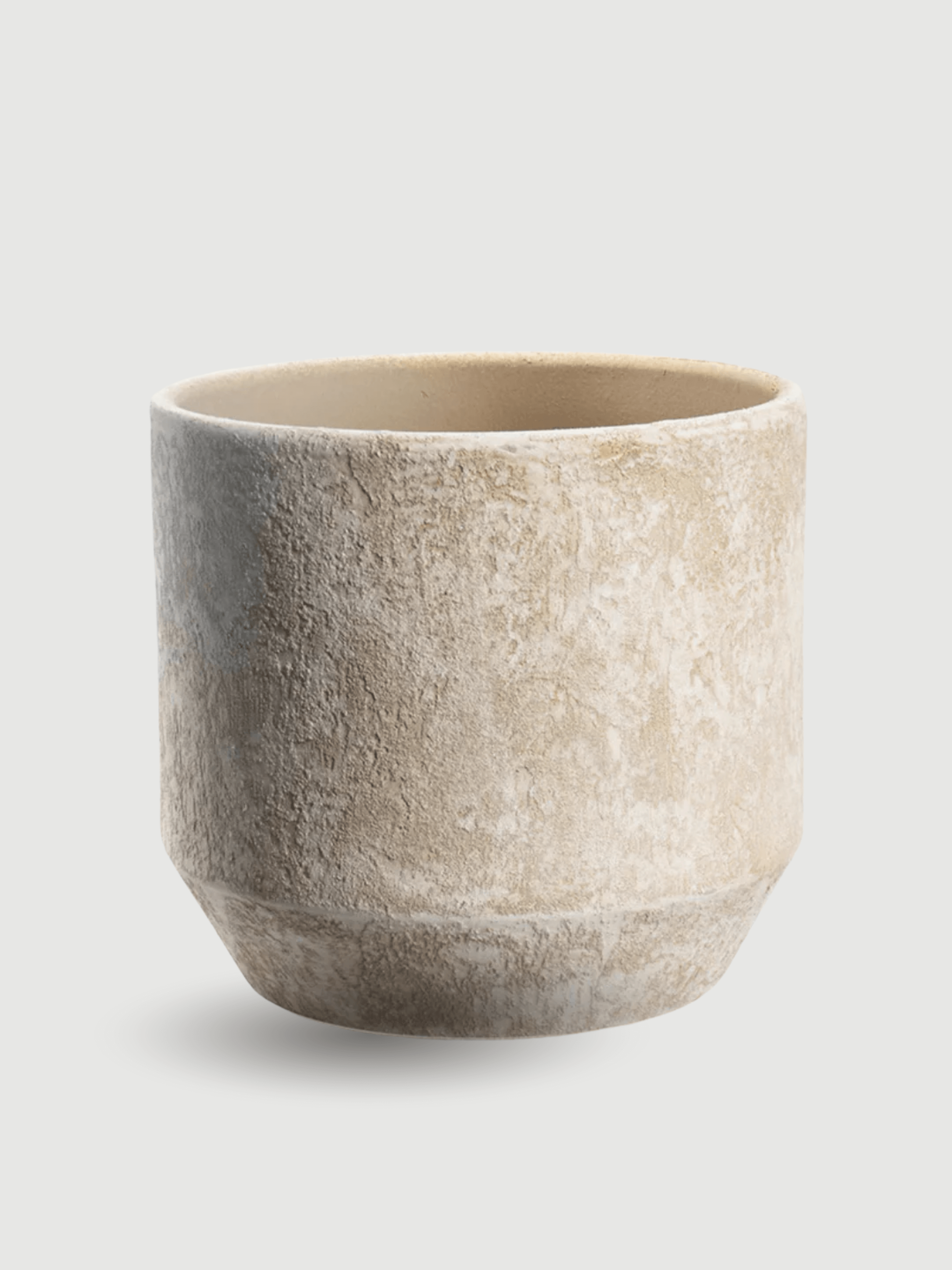 Lars Ceramic Plant Pots, Rustic Beige, Handmade XL, House Plant Pot in Multiple Sizes