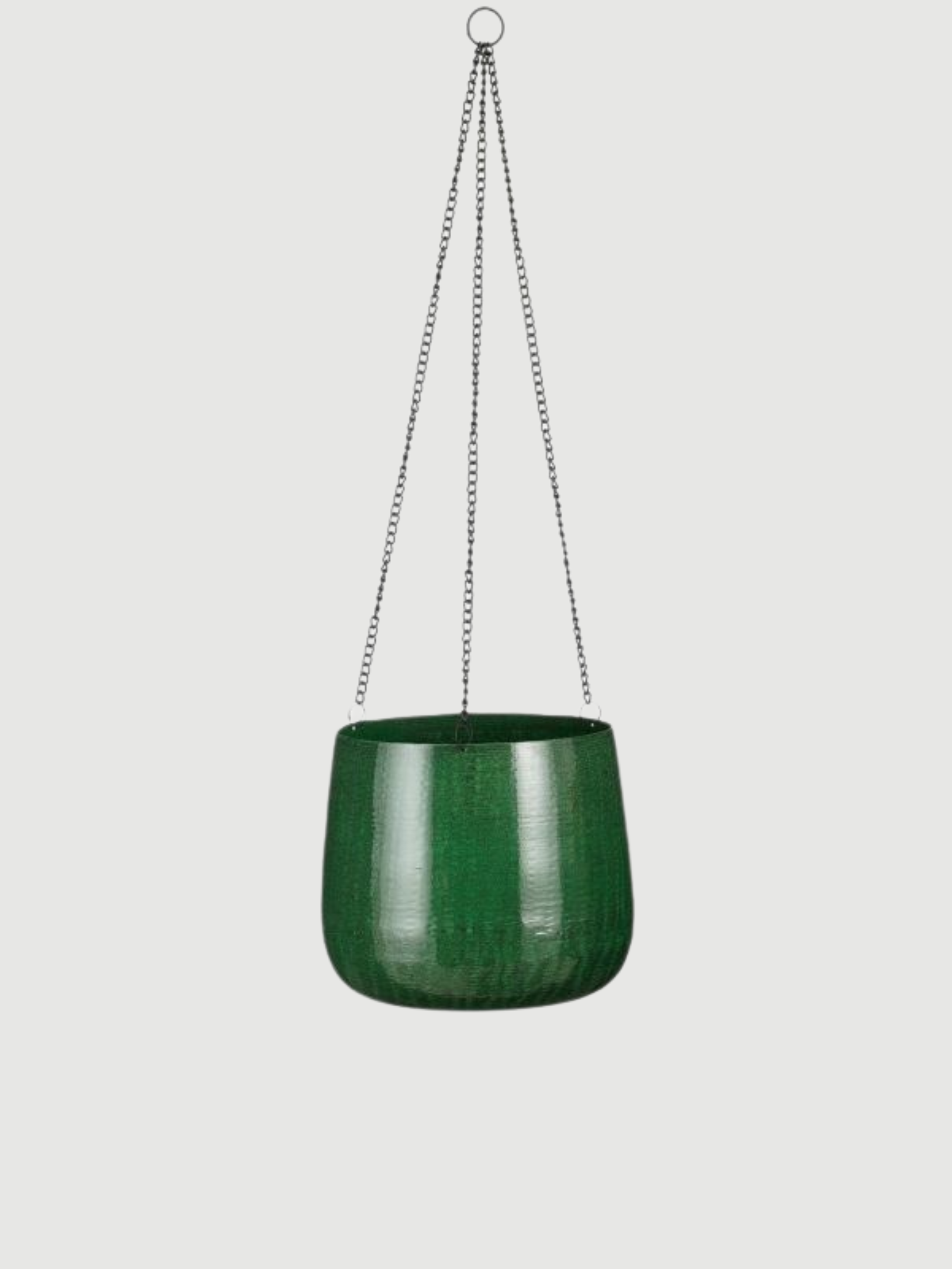 Metal Hanging Pot, Benson, Green