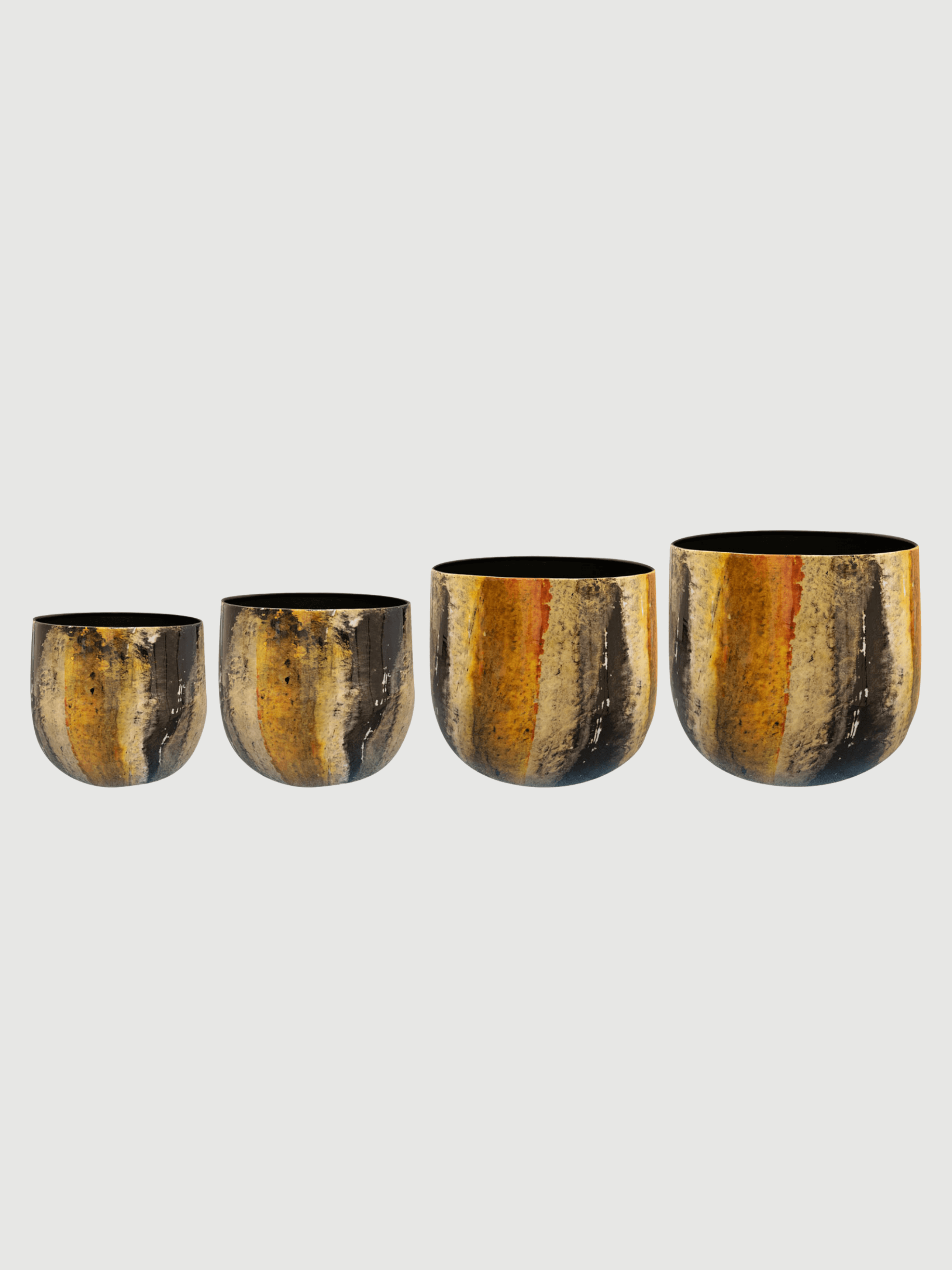 Soraya Sunlight Metal Plant Pots, Handmade