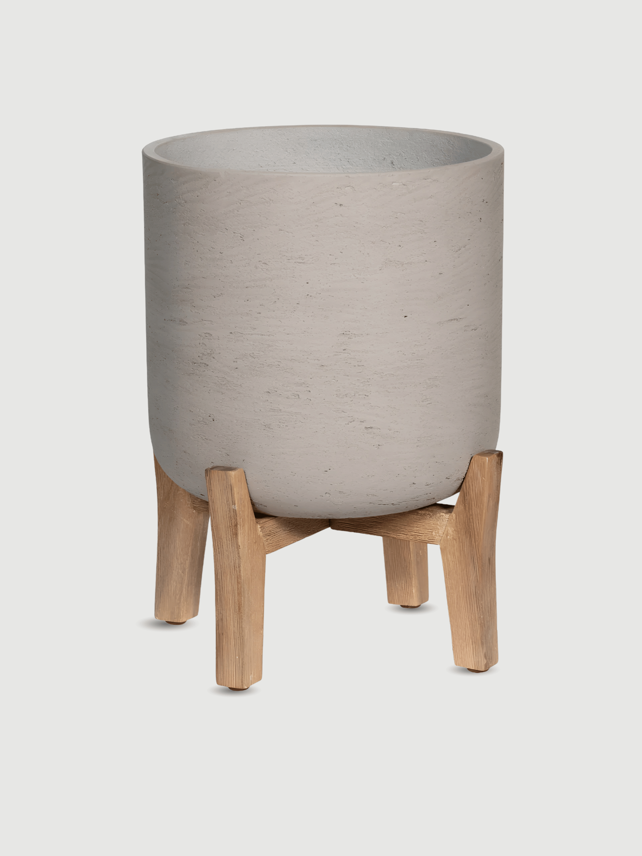 Charlie Plant Pot on Feet, Grey Washed