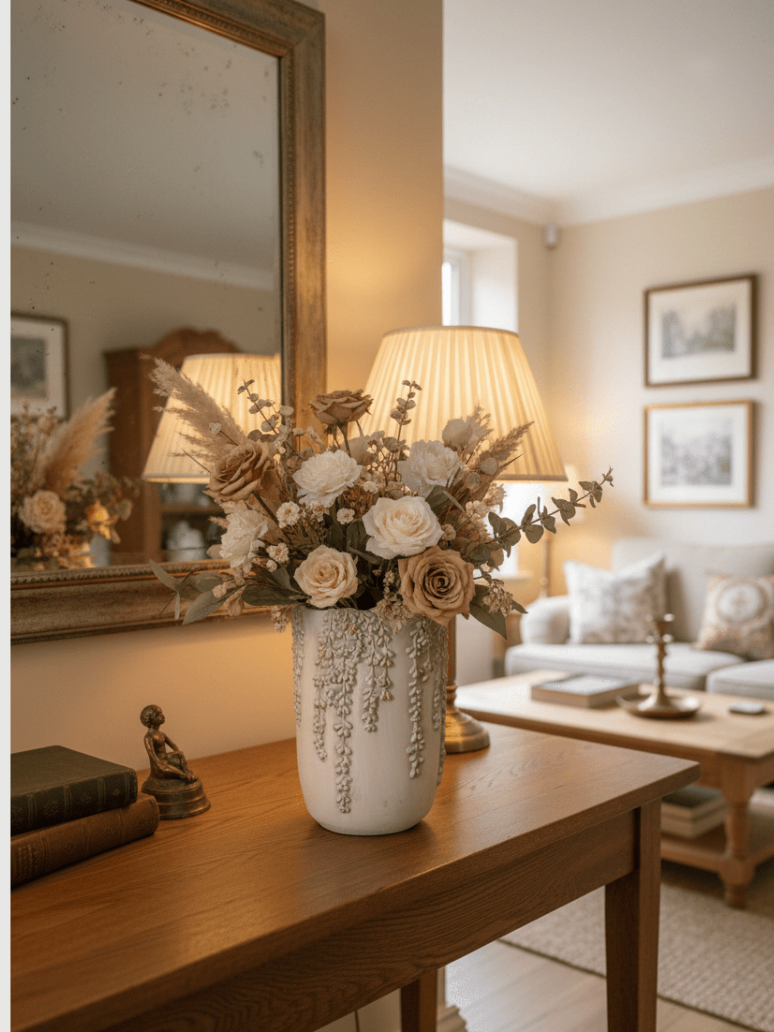 Cream_Cement_Vase_Rosie_Pearls_H25cm_Housewarming_gift