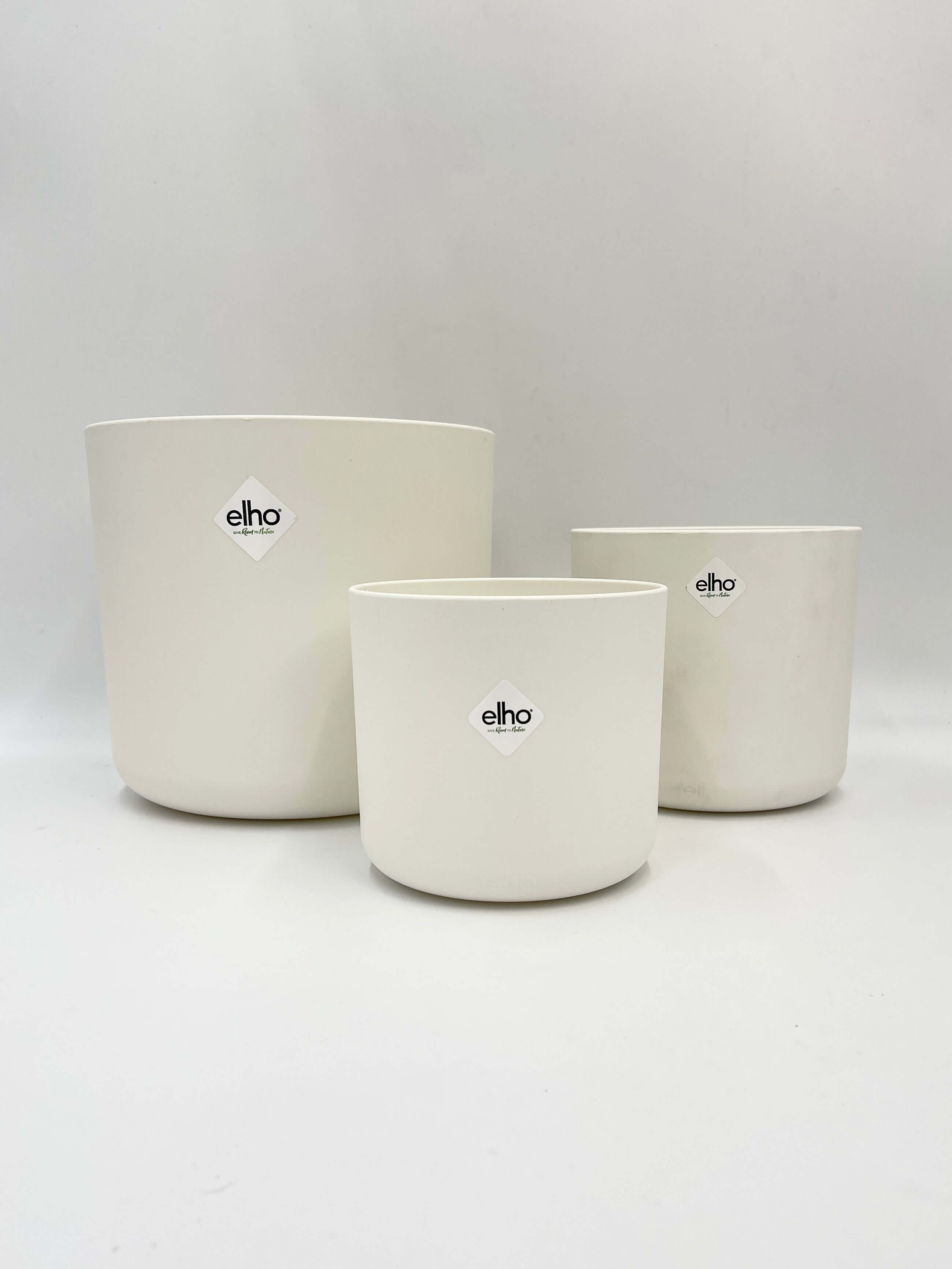 Elho B.For Soft, White Plant Pots in Multiple Sizes, Eco-Friendly, Plastic