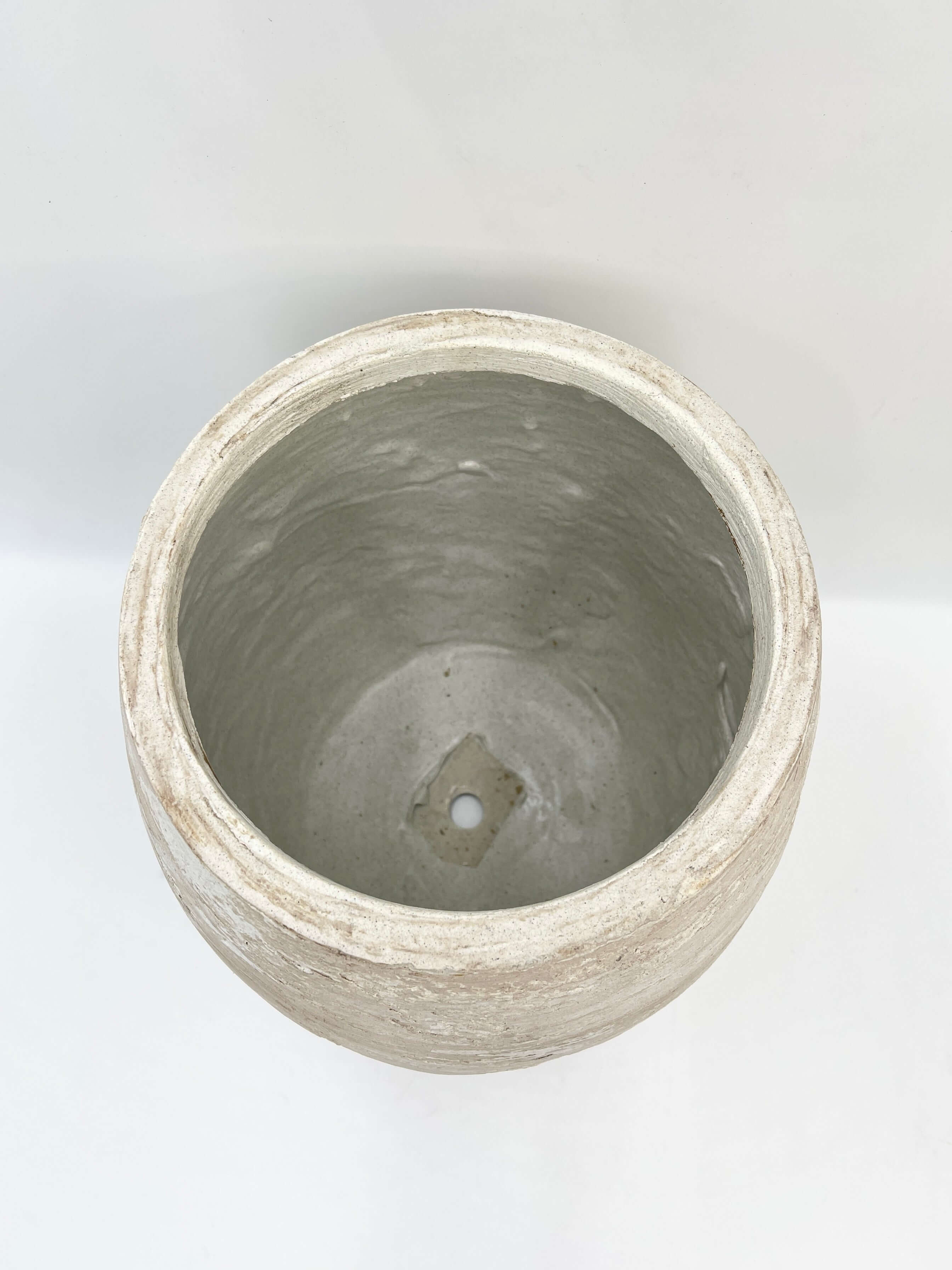 White Tall Planter Algar - Plant Pot 30cm - Indoor & Outdoor