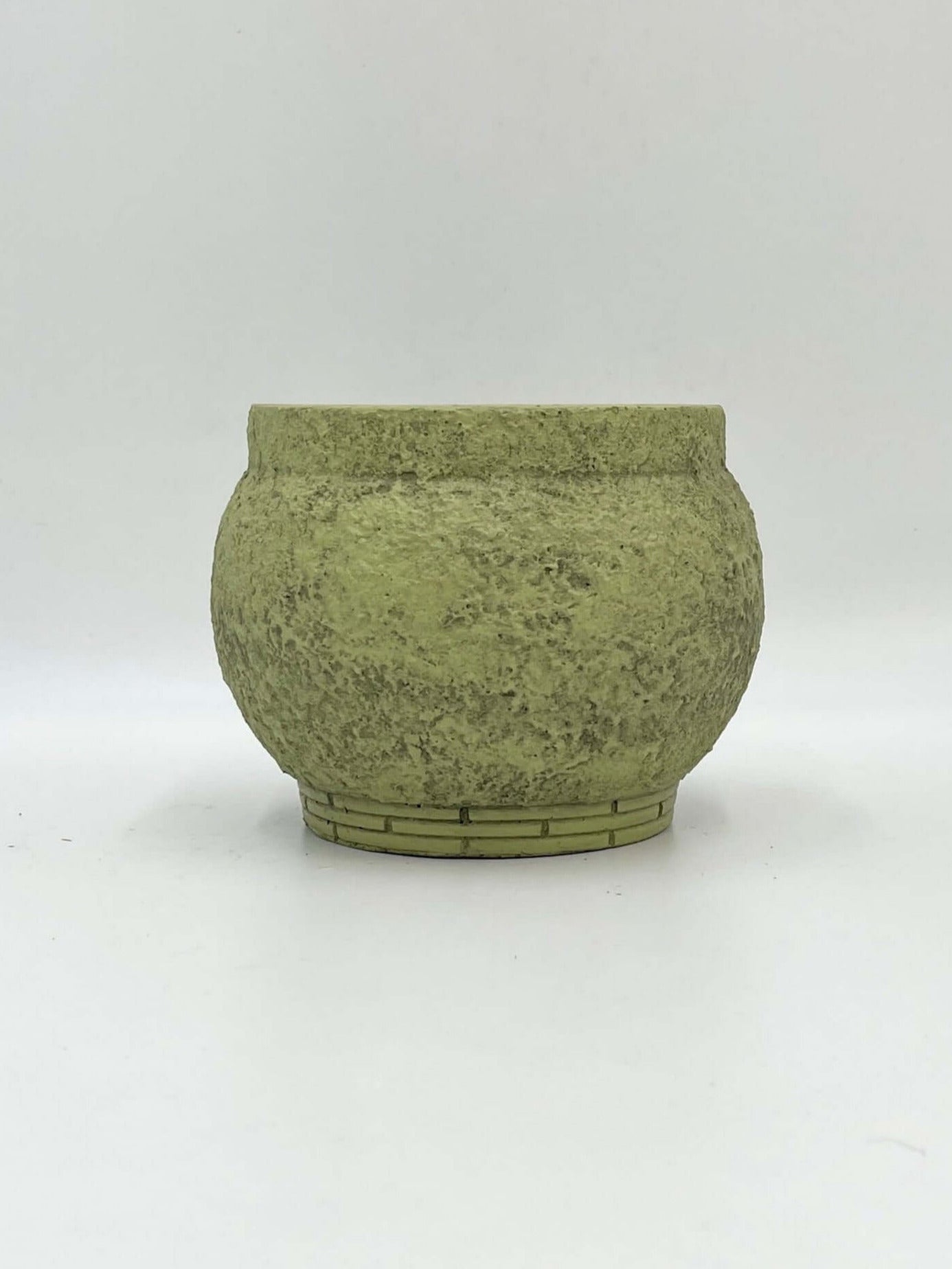 Handmade Lola Indoor Plant Pot, Concrete, 14cm Light Green House Plant Pot
