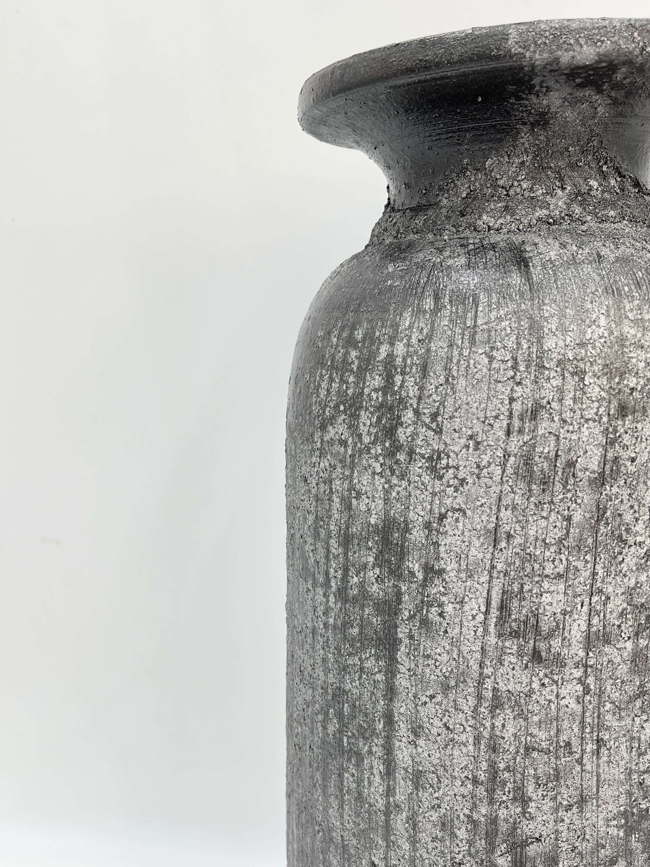 Bali Concrete Vases, Black & Grey, Boho Style, Multiple Sizes