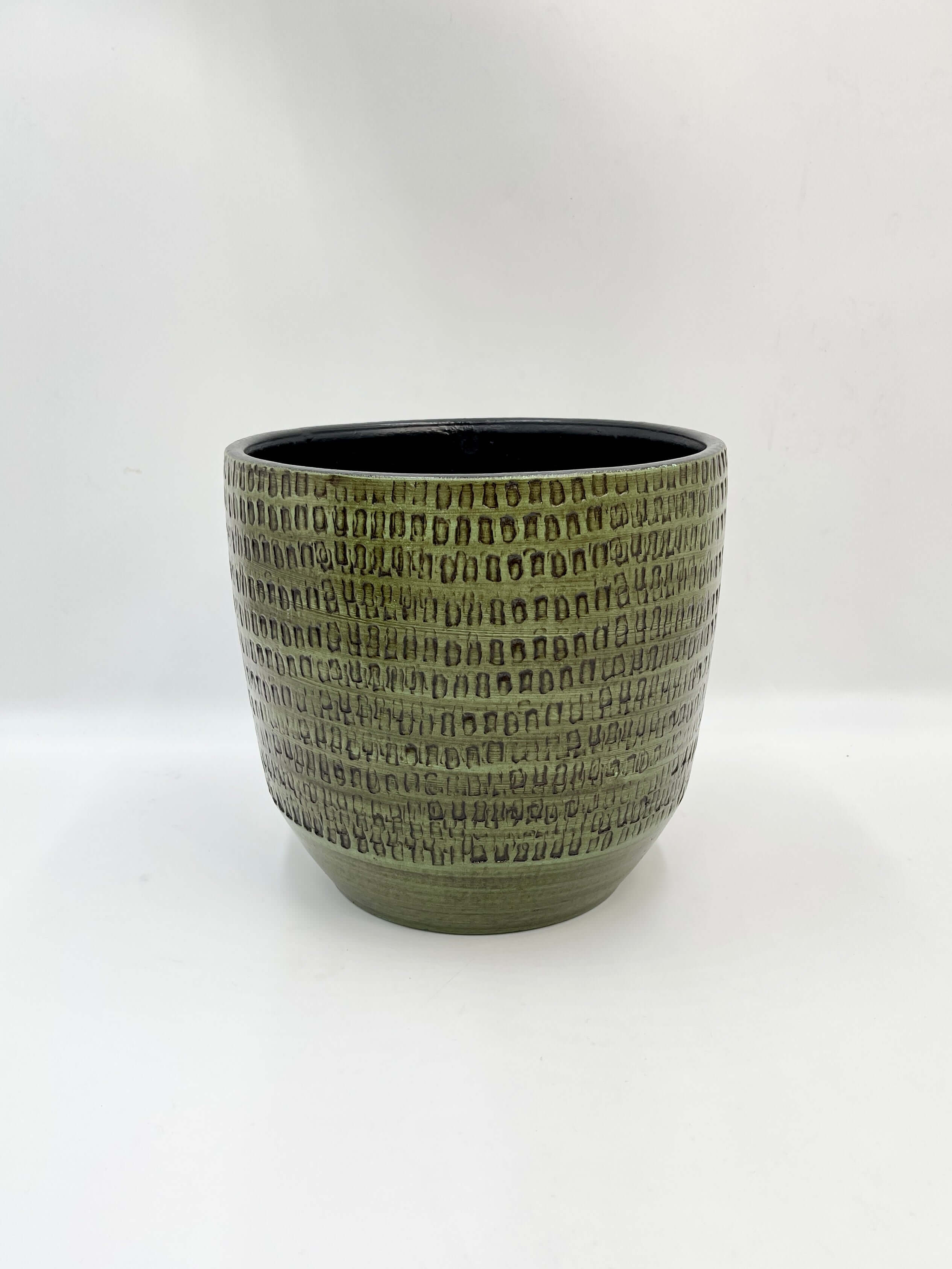 Sanna, Handmade Ceramic Plant Pots, Green, House Plant Pot in Multiple Sizes
