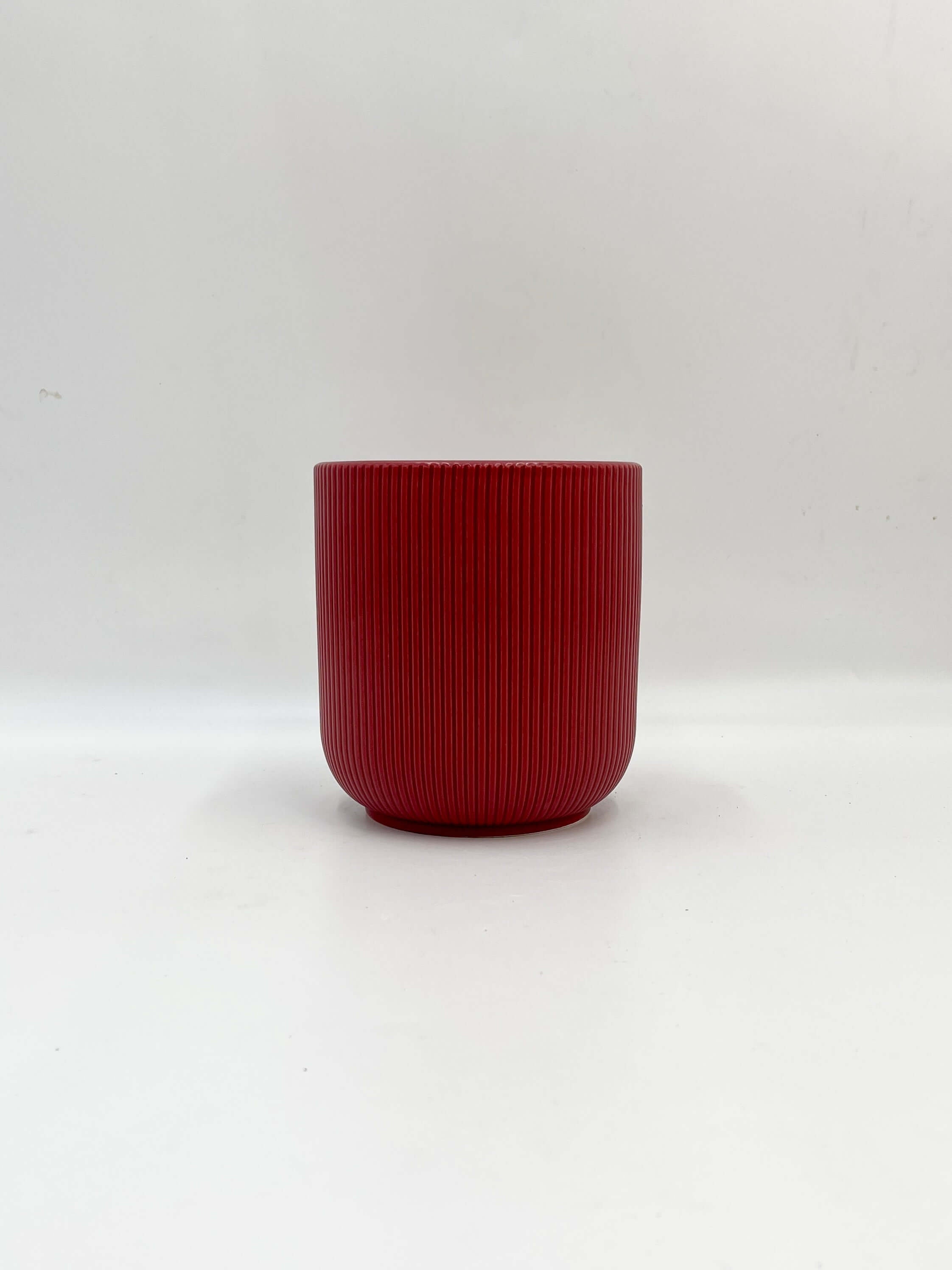 Red Ceramic Plant Pot - Lava D14cm