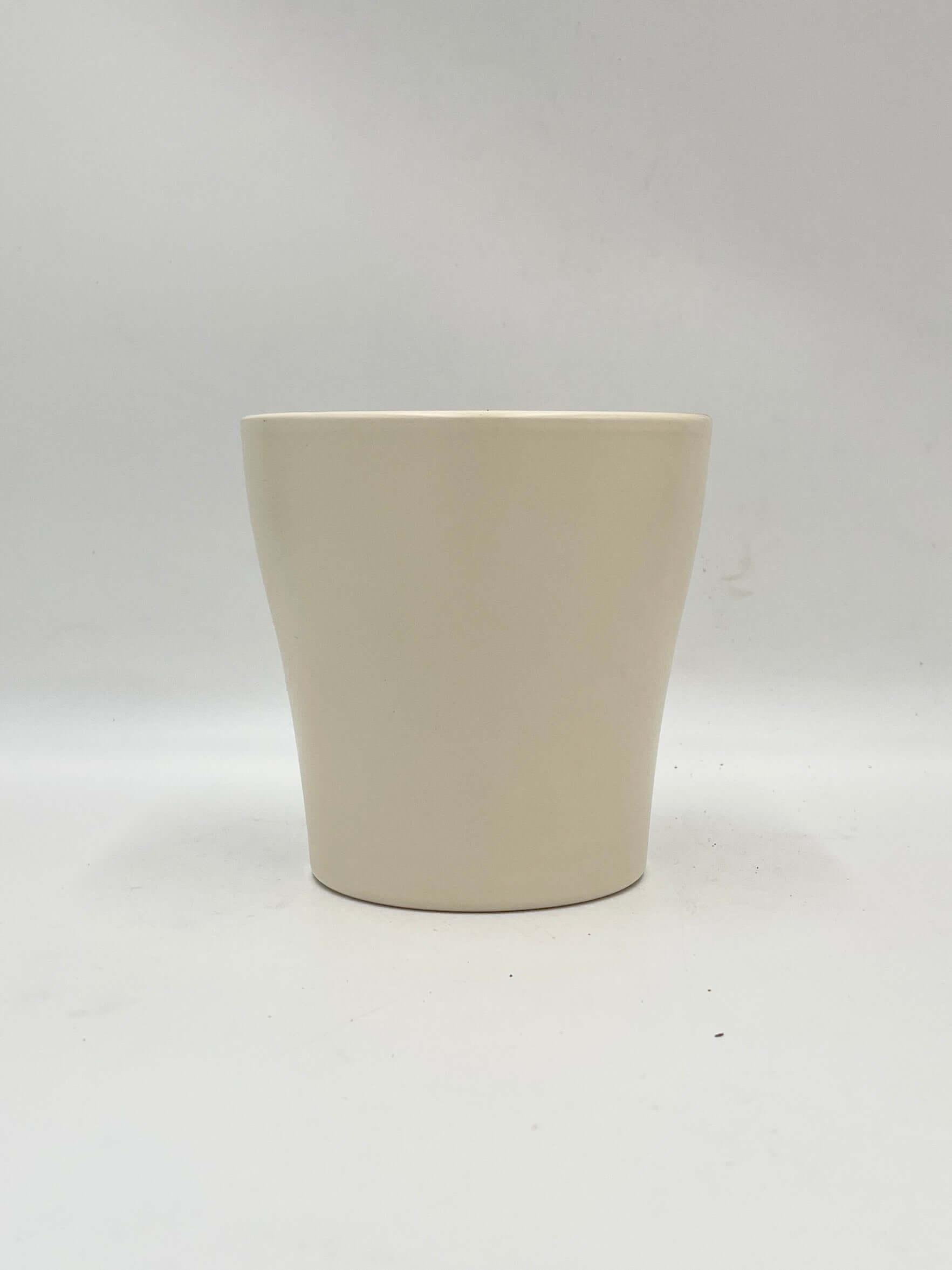 White Ceramic Plant Pot - D13cm