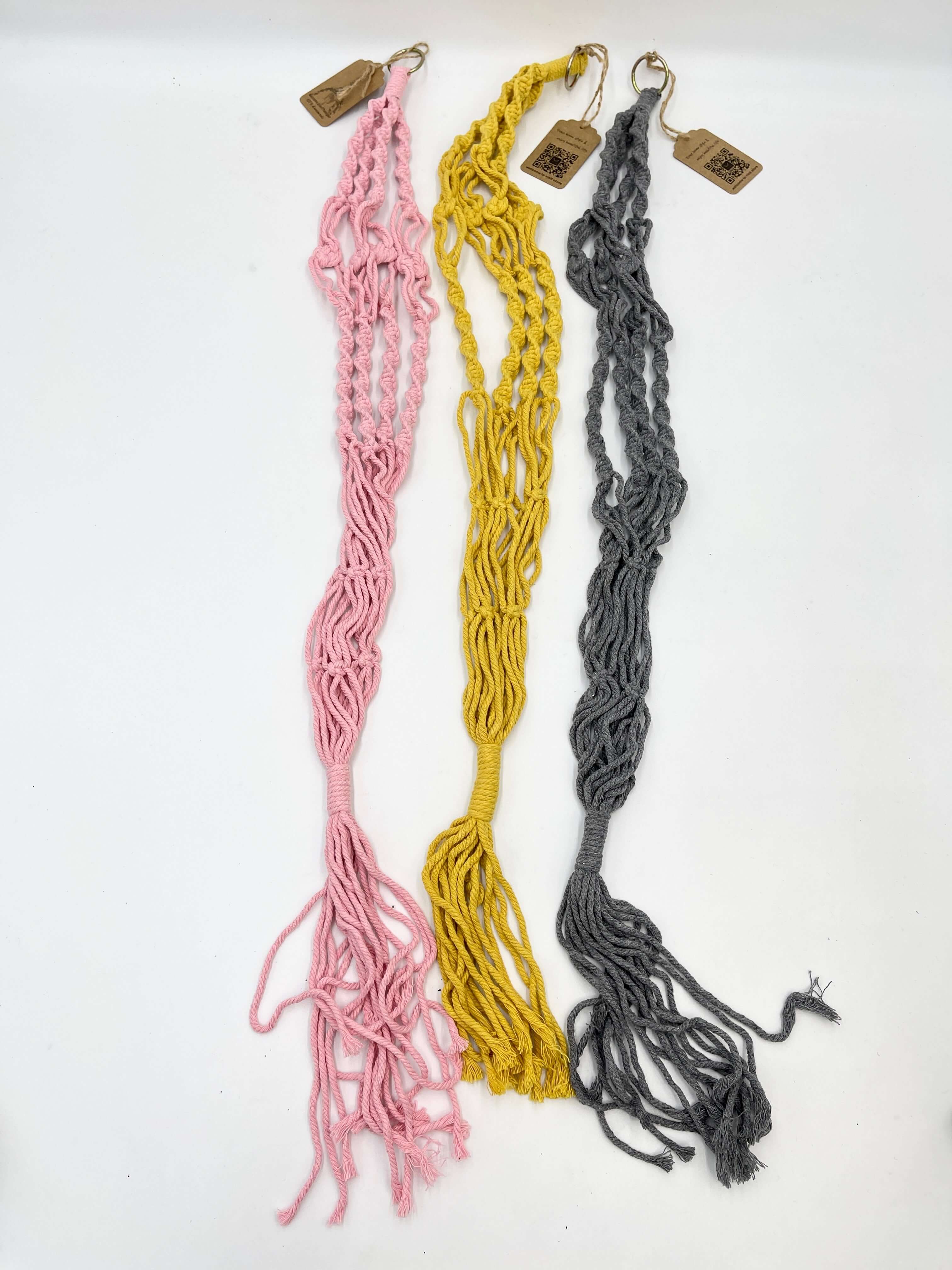 Macrame Hanging Plant Pot, Multi Colour