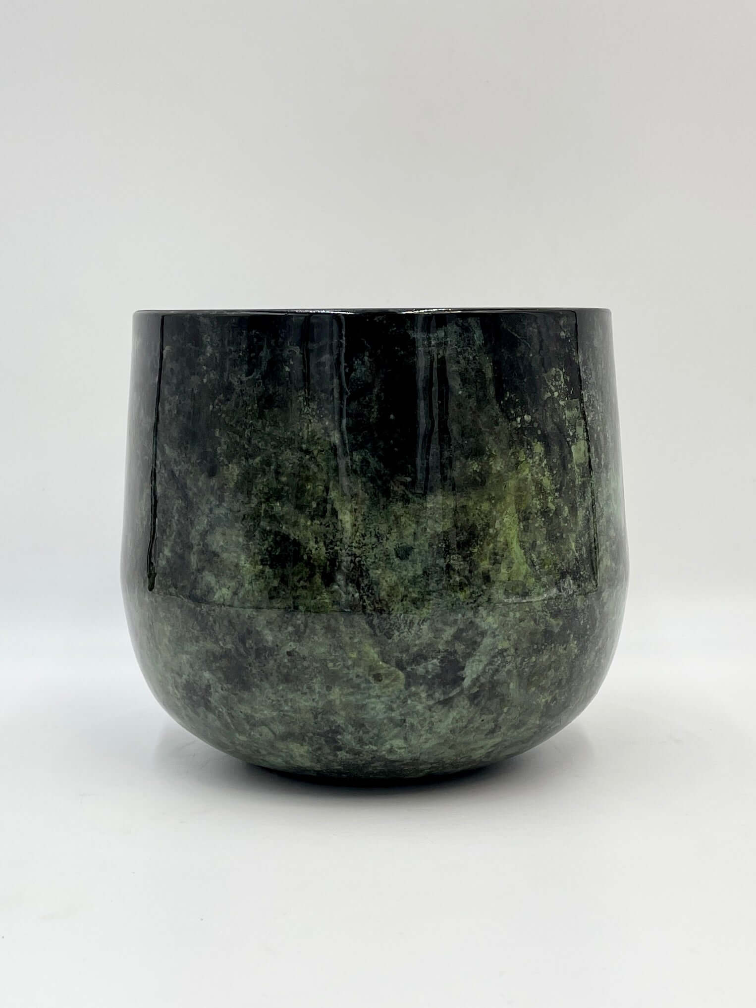 Green Plant Pot - Emmie Metal Pot - Mystic Green - Multiple Sizes