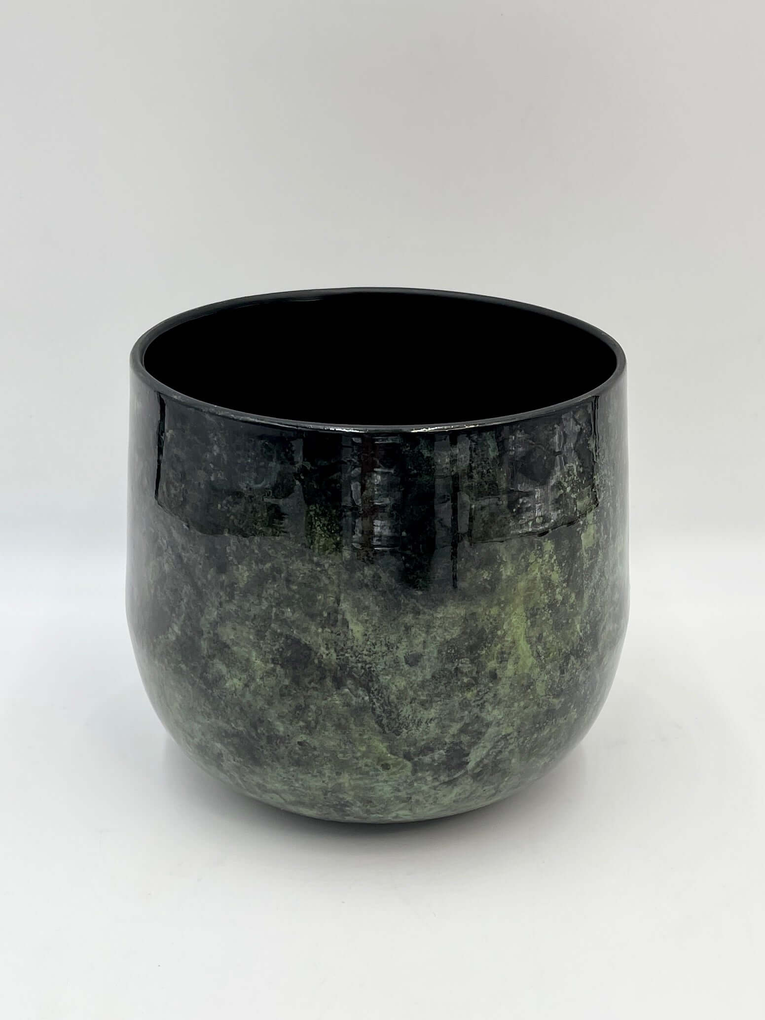 Green Plant Pot - Emmie Metal Pot - Mystic Green - Multiple Sizes