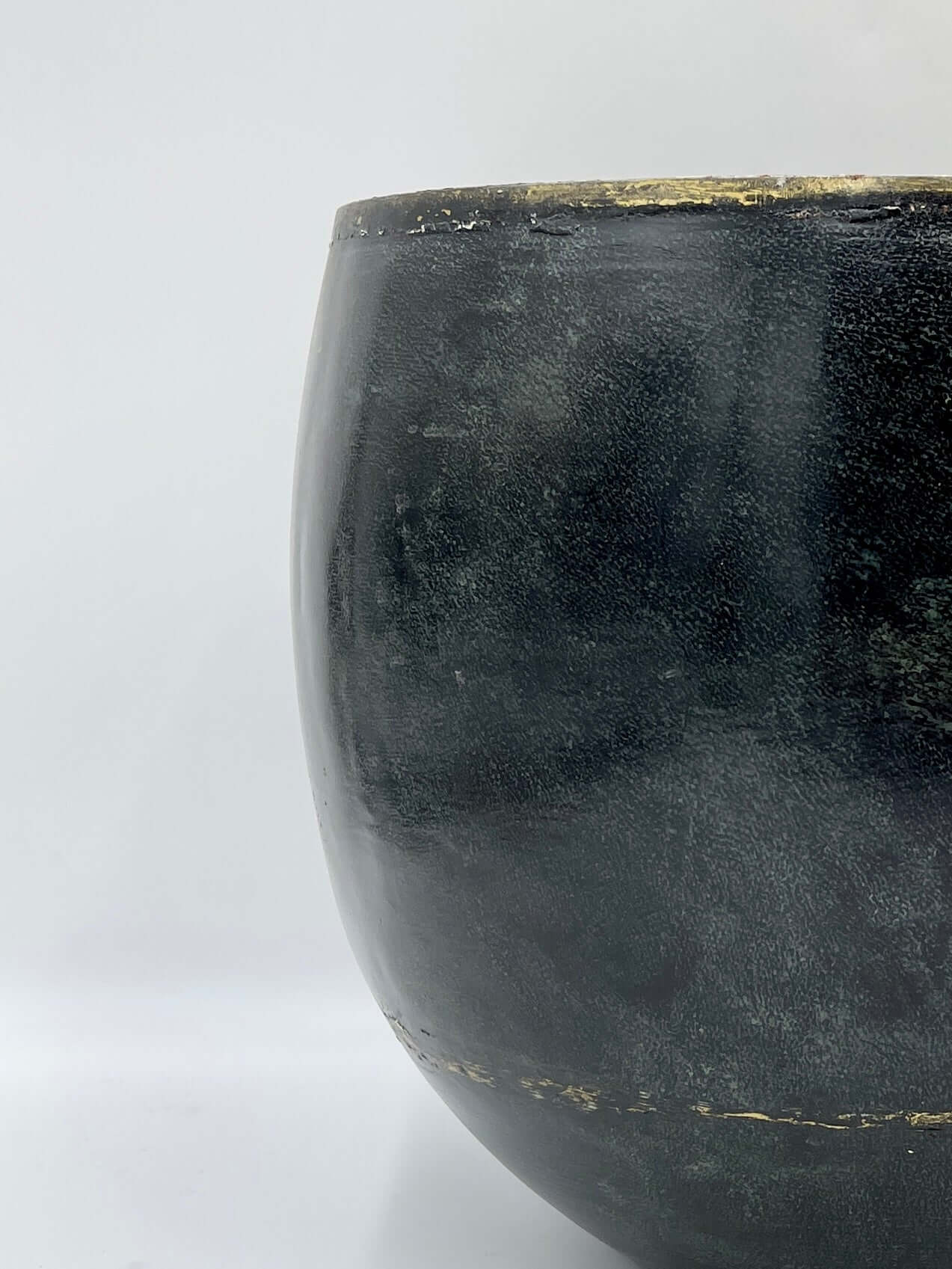 Black Plant Pot - Belia Vintage Metal Pot - Multiple Sizes