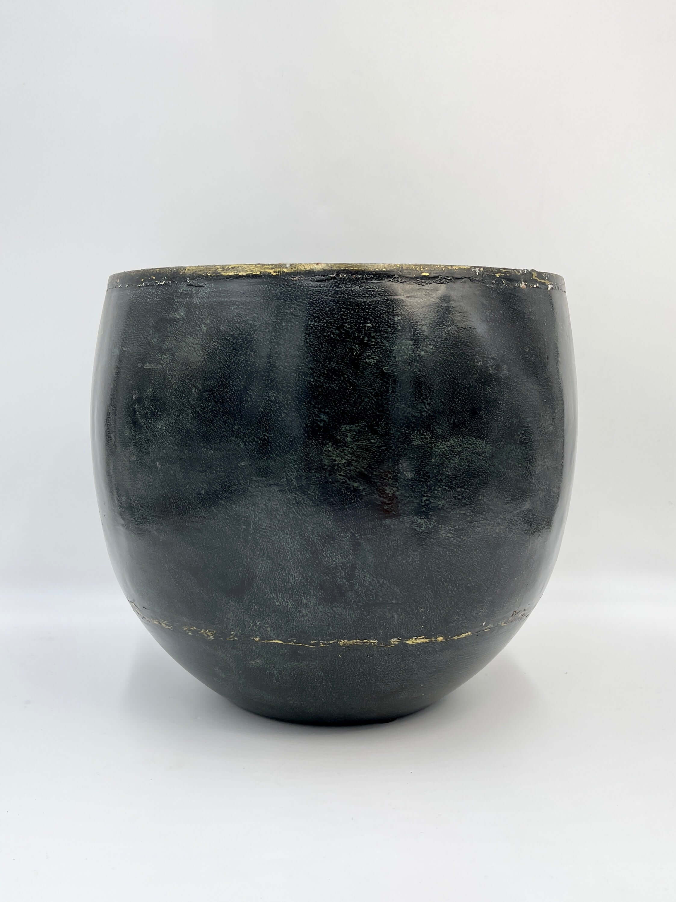 Black Plant Pot - Belia Vintage Metal Pot - Multiple Sizes