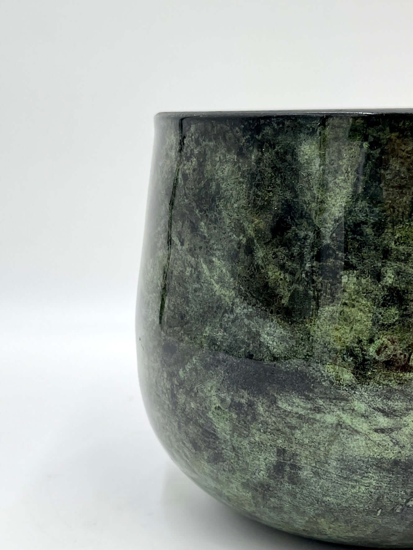 Green Plant Pot - Emmie Metal Pot - Mystic Green - Multiple Sizes