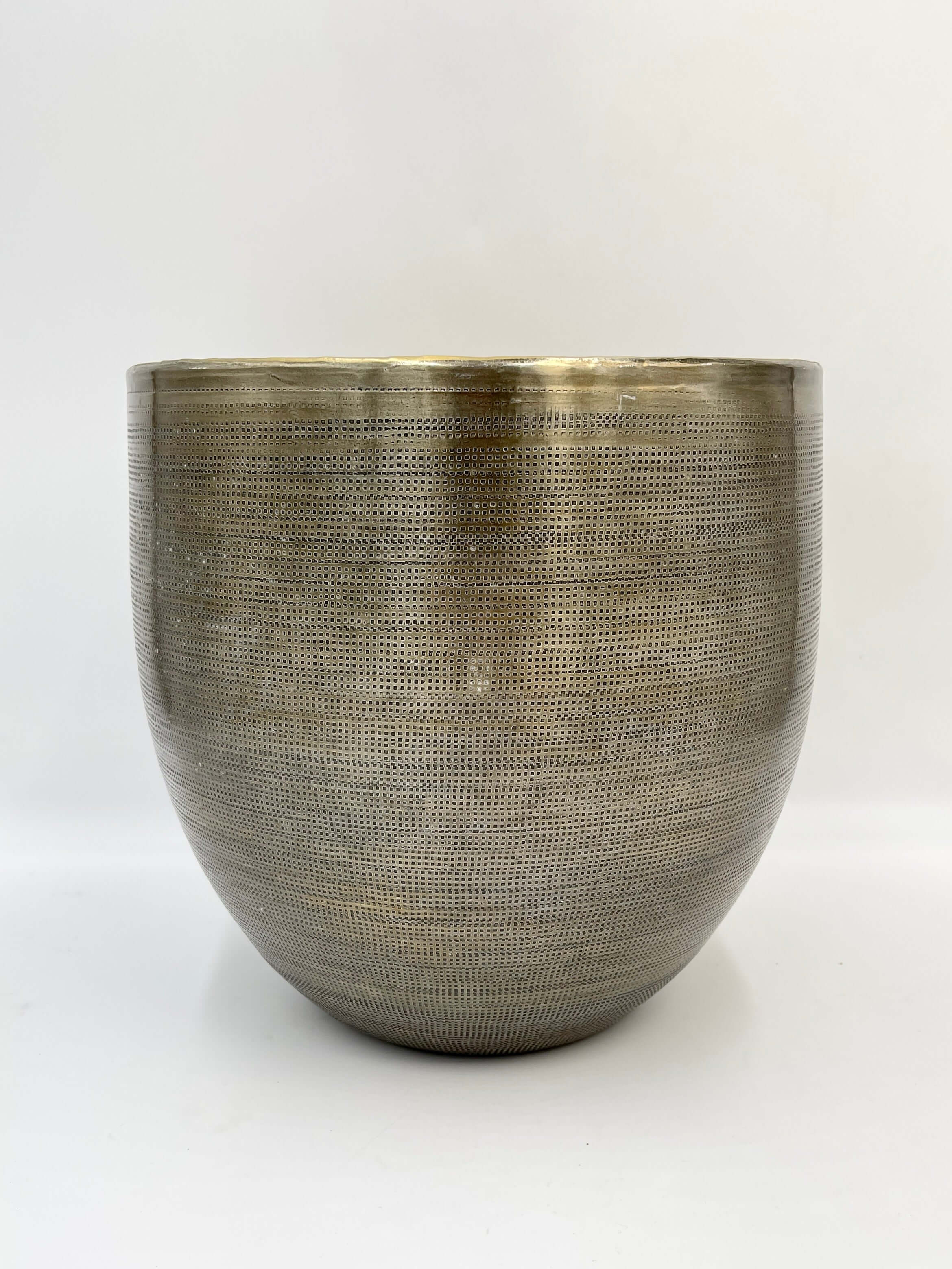 Large Plant Pot Rowen - Gold Metal - Multiple Sizes - Indoor & Outdoor