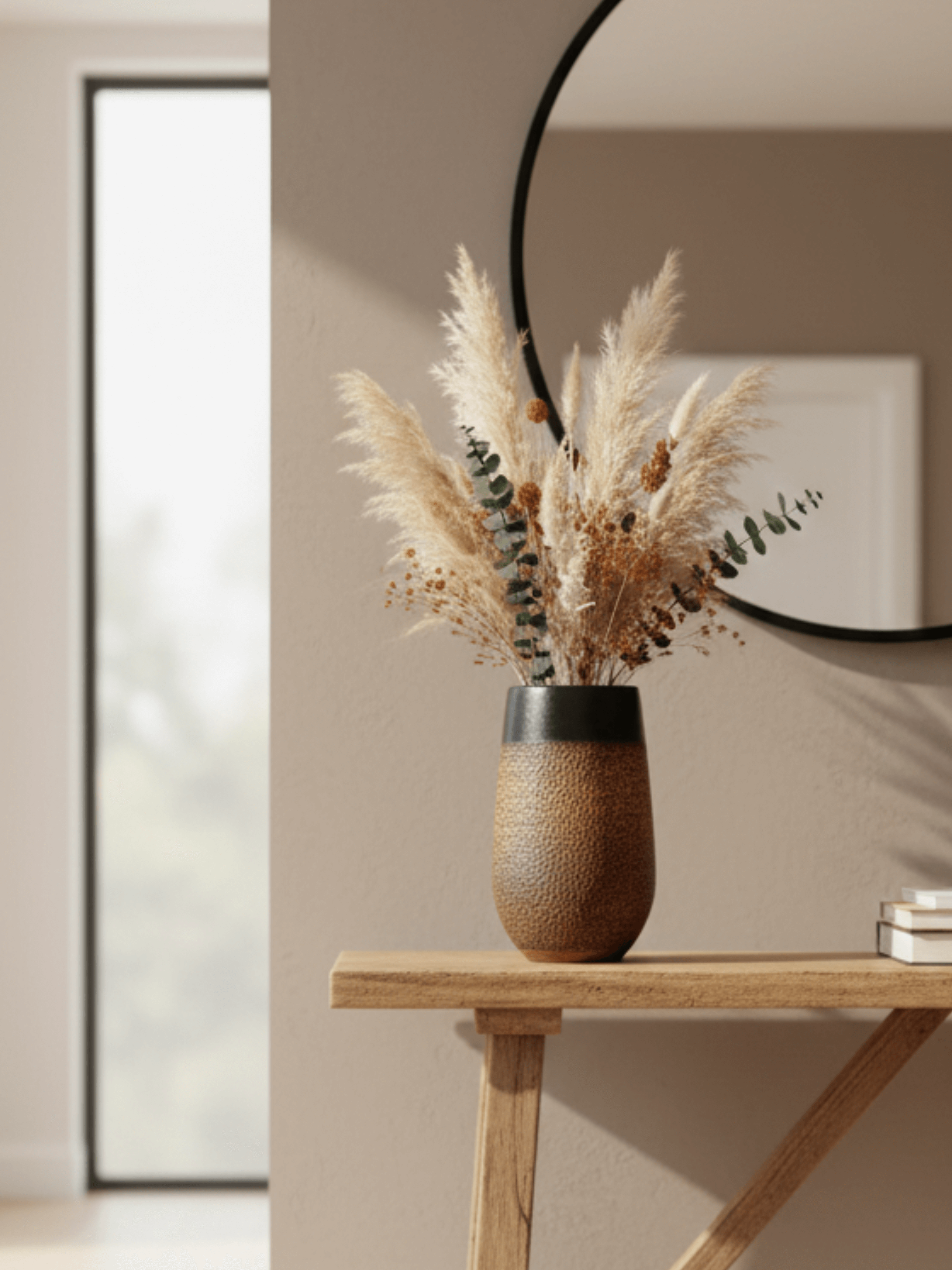 Mocha_Ceramic_Vase_-_Mya_Minimalist_Modern_Vase_-_H30cm_Housewarming_gift