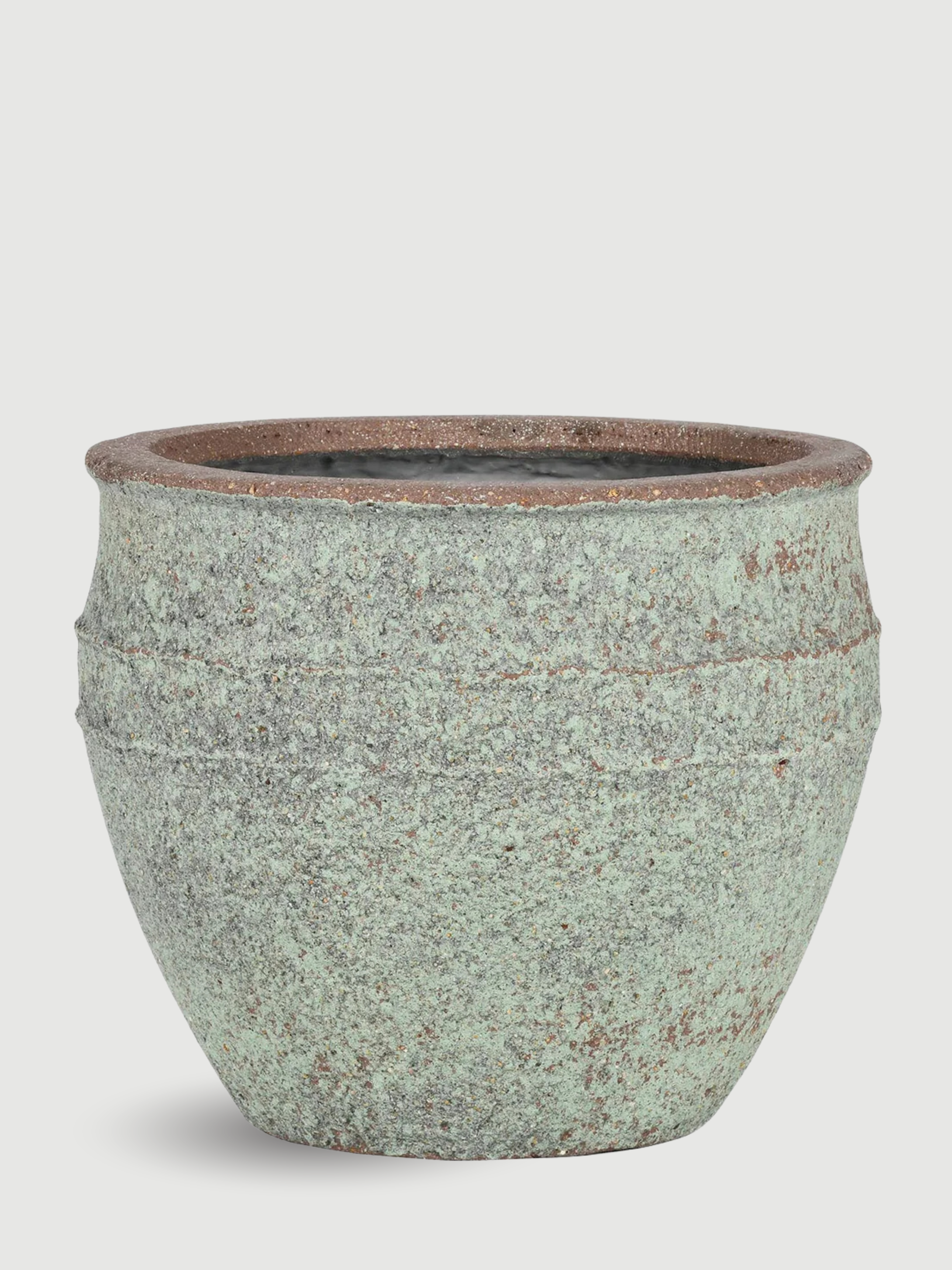 Athena Mediterranean Plant Pot: Rustic Green, Indoor & Outdoor Mediterranean Collection