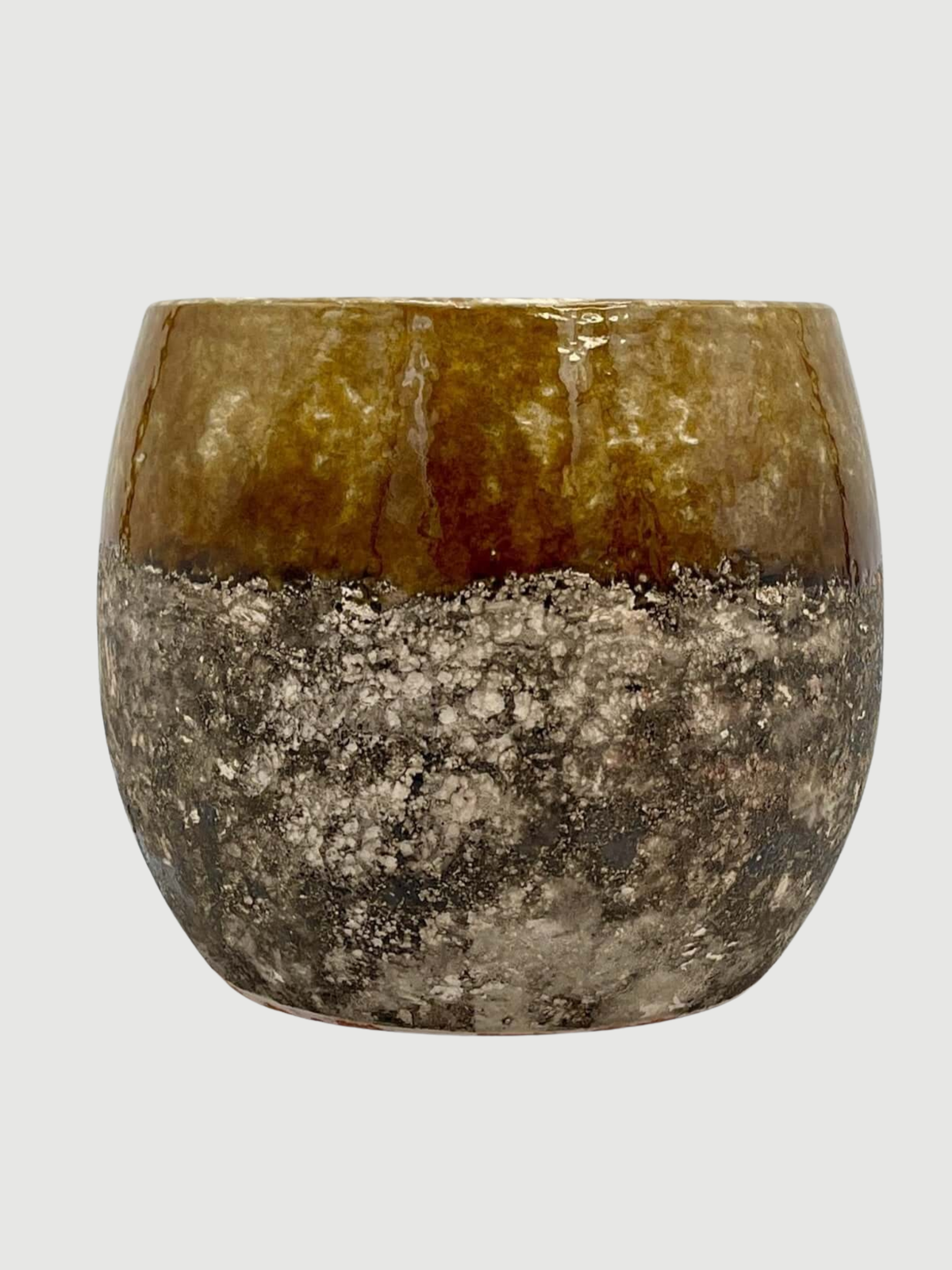 Lindy Ceramic Plant Pots, Ochre Yellow, House Plant Pot in Multiple Sizes