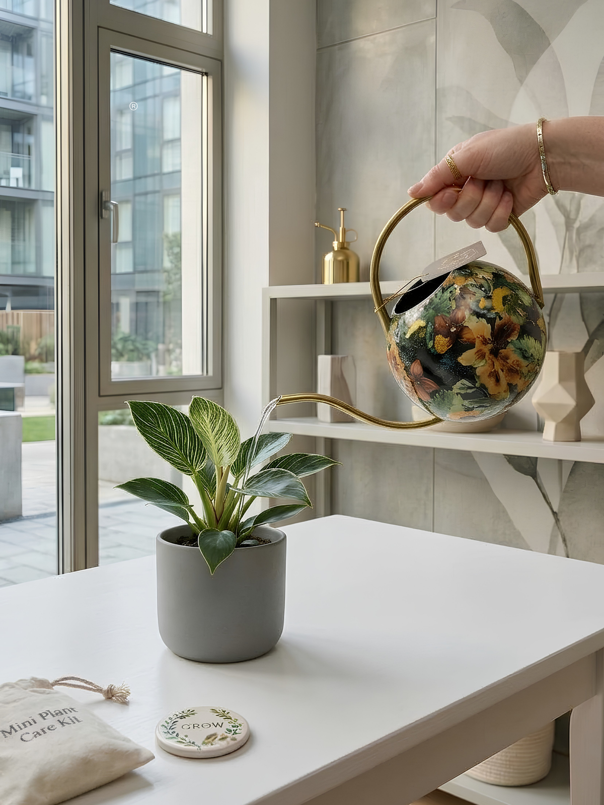 Metal Watering can by Lammie, Berry blue