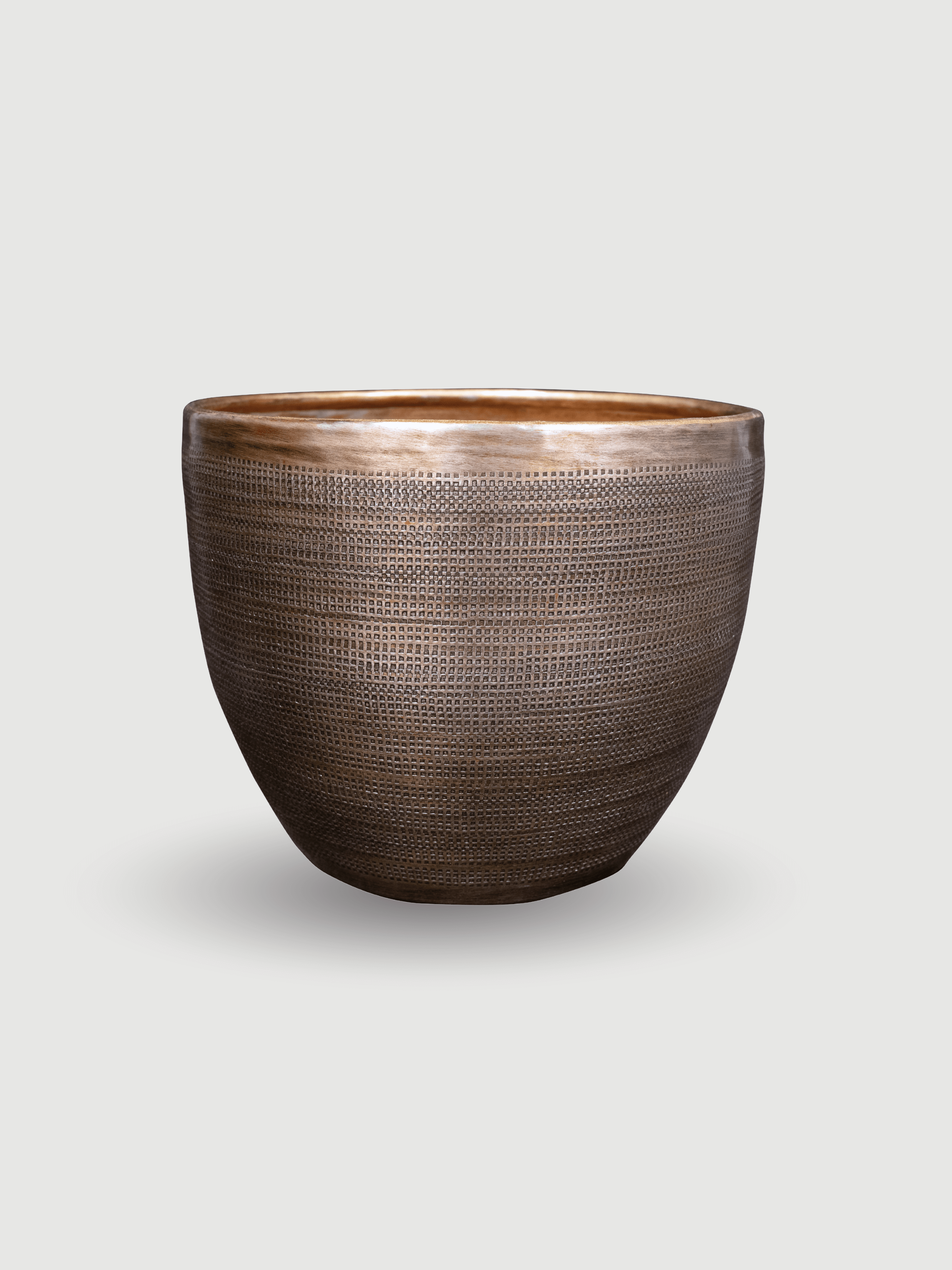 Gold Metal Plant Pot Rowen| Luxury Polished Indoor Plant Pot