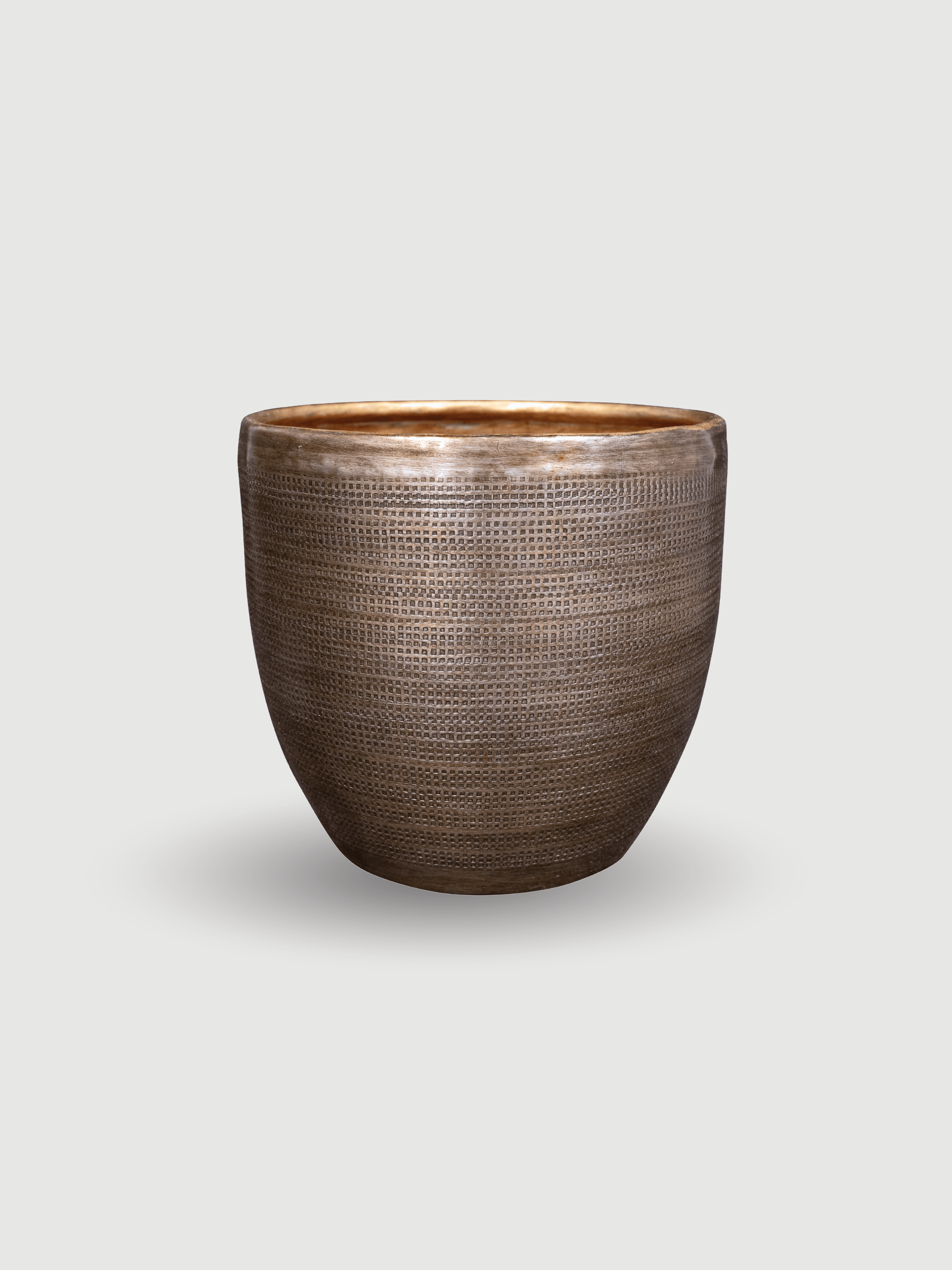 Gold Metal Plant Pot Rowen| Luxury Polished Indoor Plant Pot