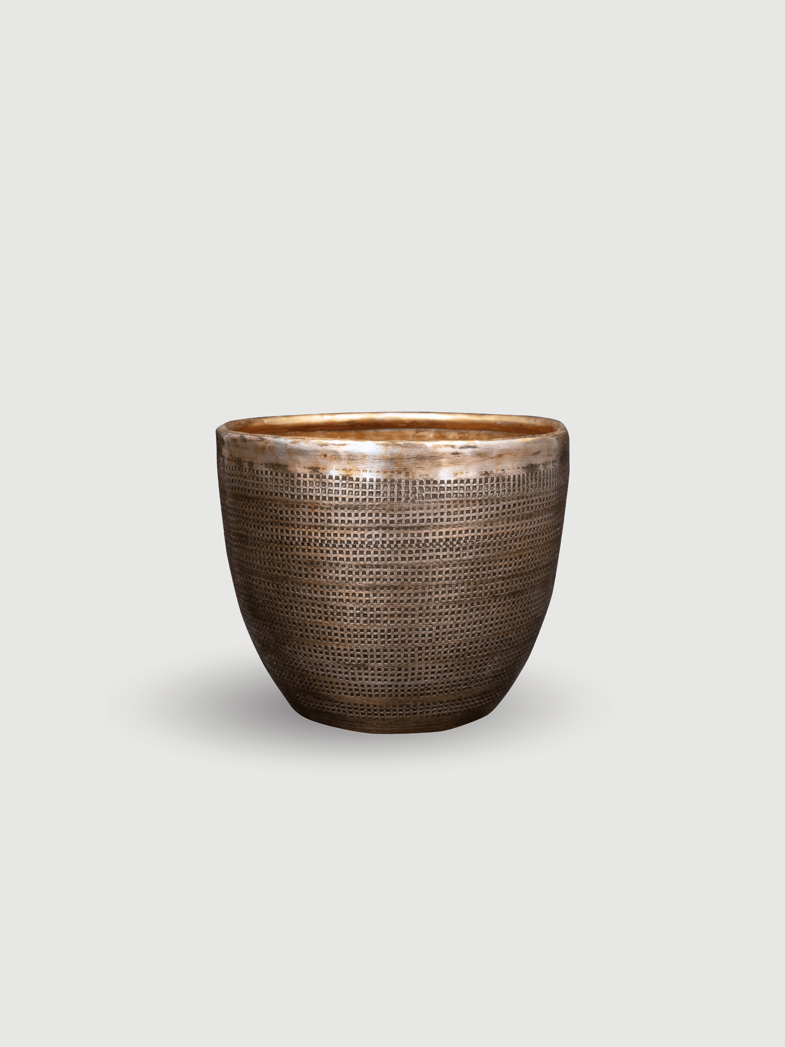 Gold Metal Plant Pot Rowen| Luxury Polished Indoor Plant Pot