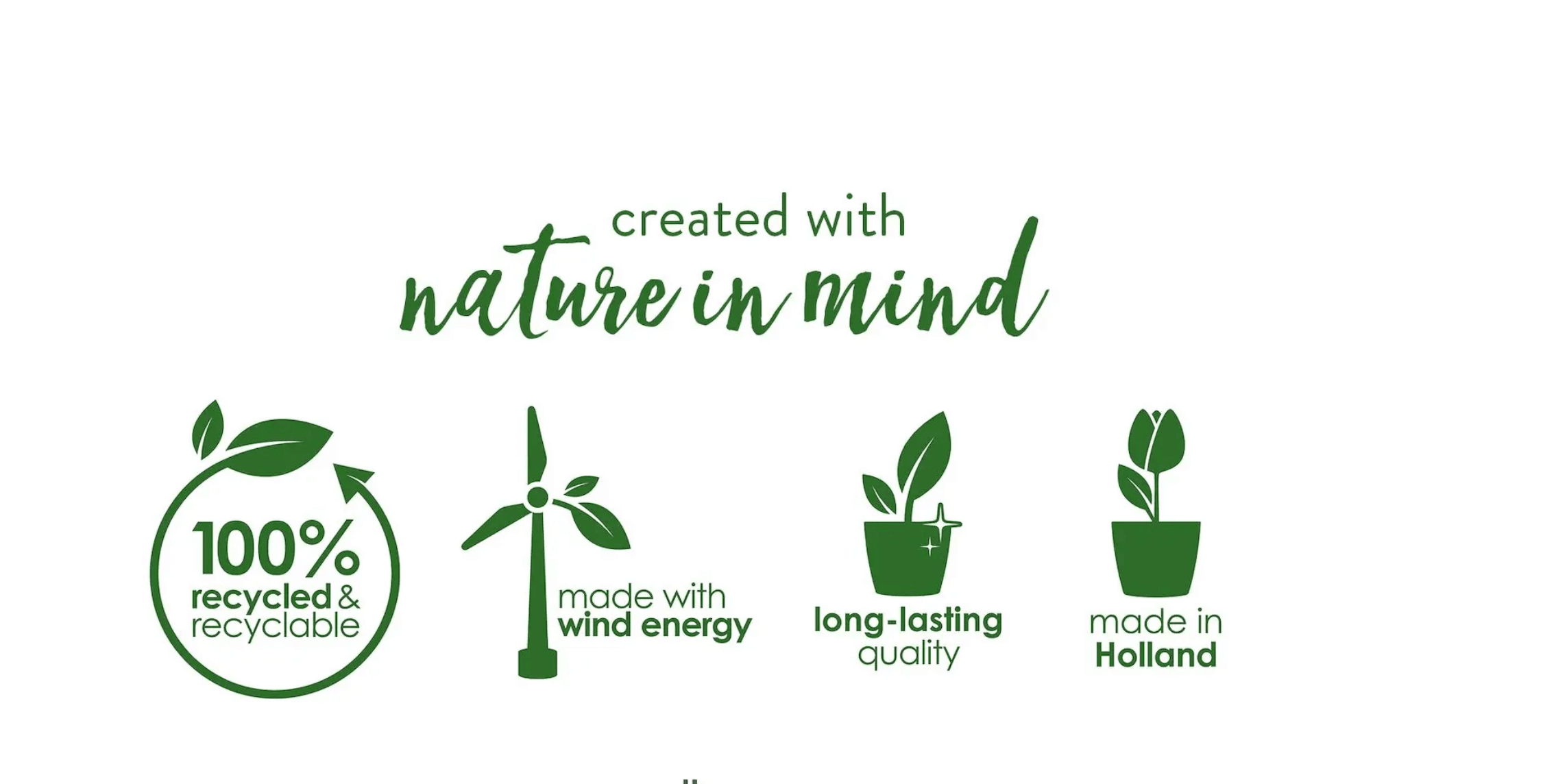 Eco-friendly plant pots, Elho Leaf Green Plant Pots in Multiple Sizes