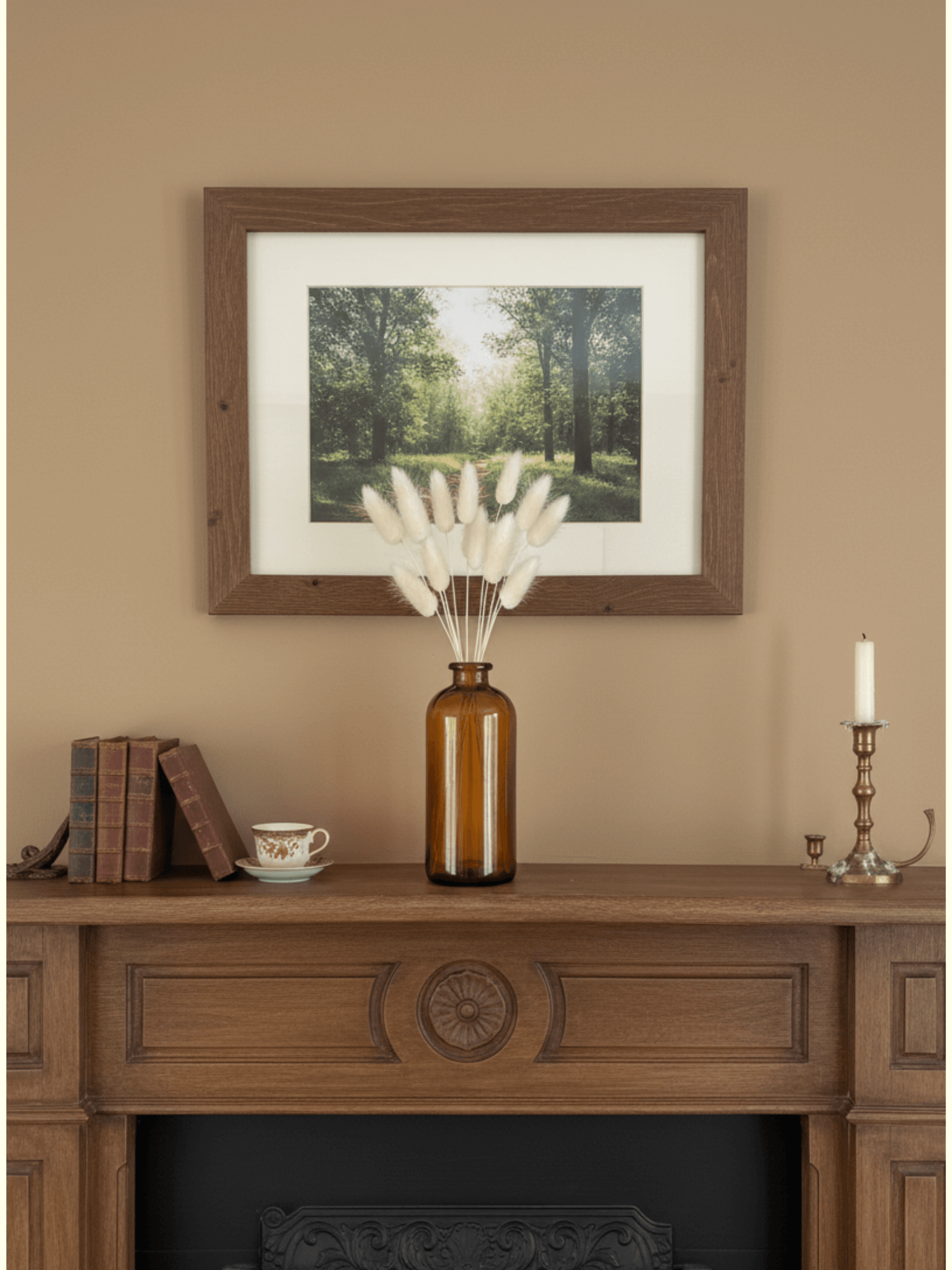 Amber Glass Vase, Flower Bottles, H25cm - Rebel Plants