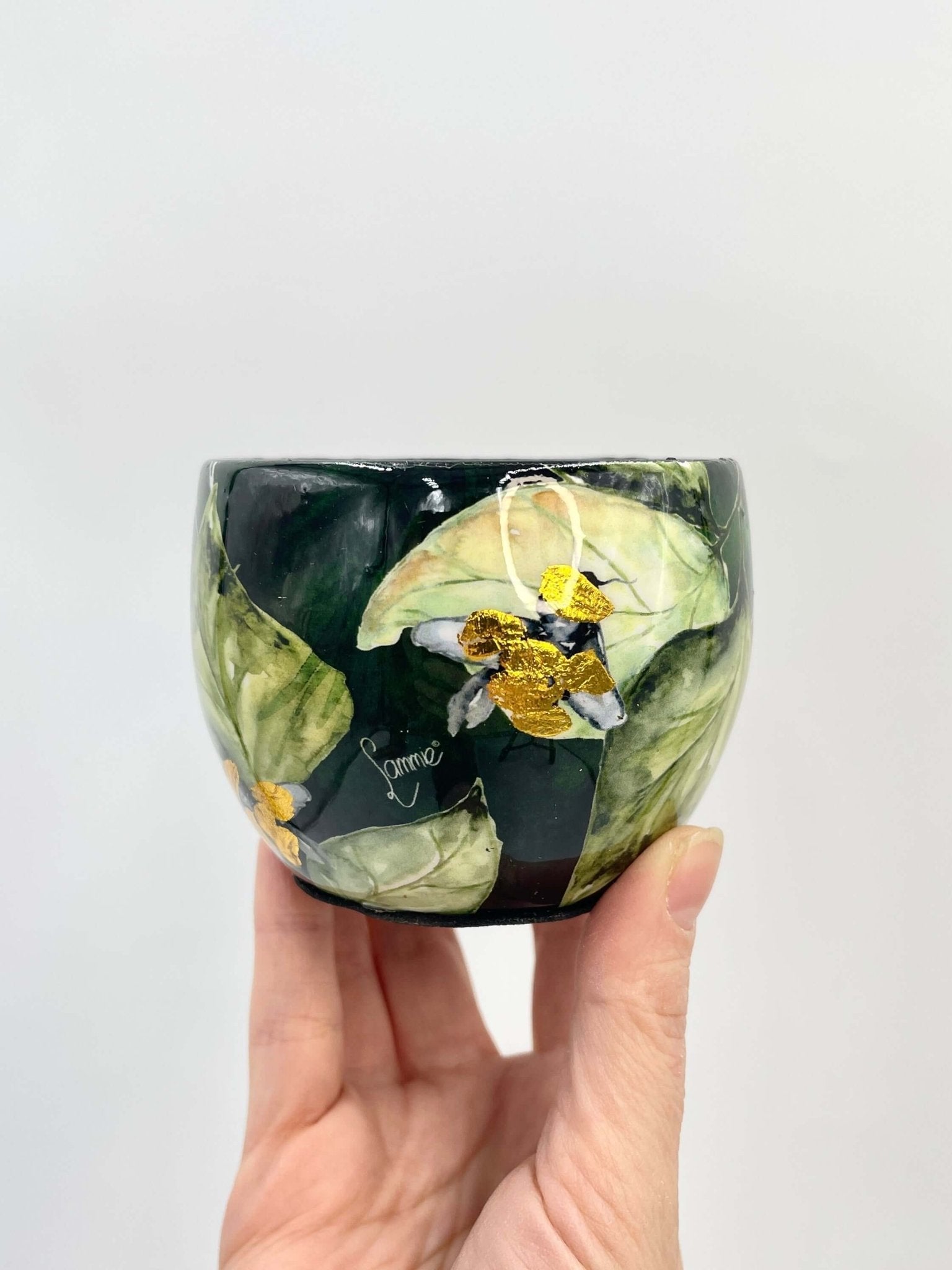 Bee Green, Metal Plant Pots by Lammie, House Plant Pot in Multiple Sizes