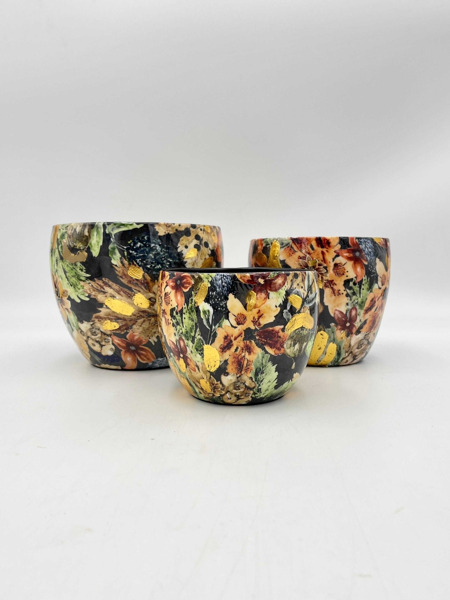 Berry Blue Metal Plant Pots by Lammie, House Plant Pot in Multiple Sizes