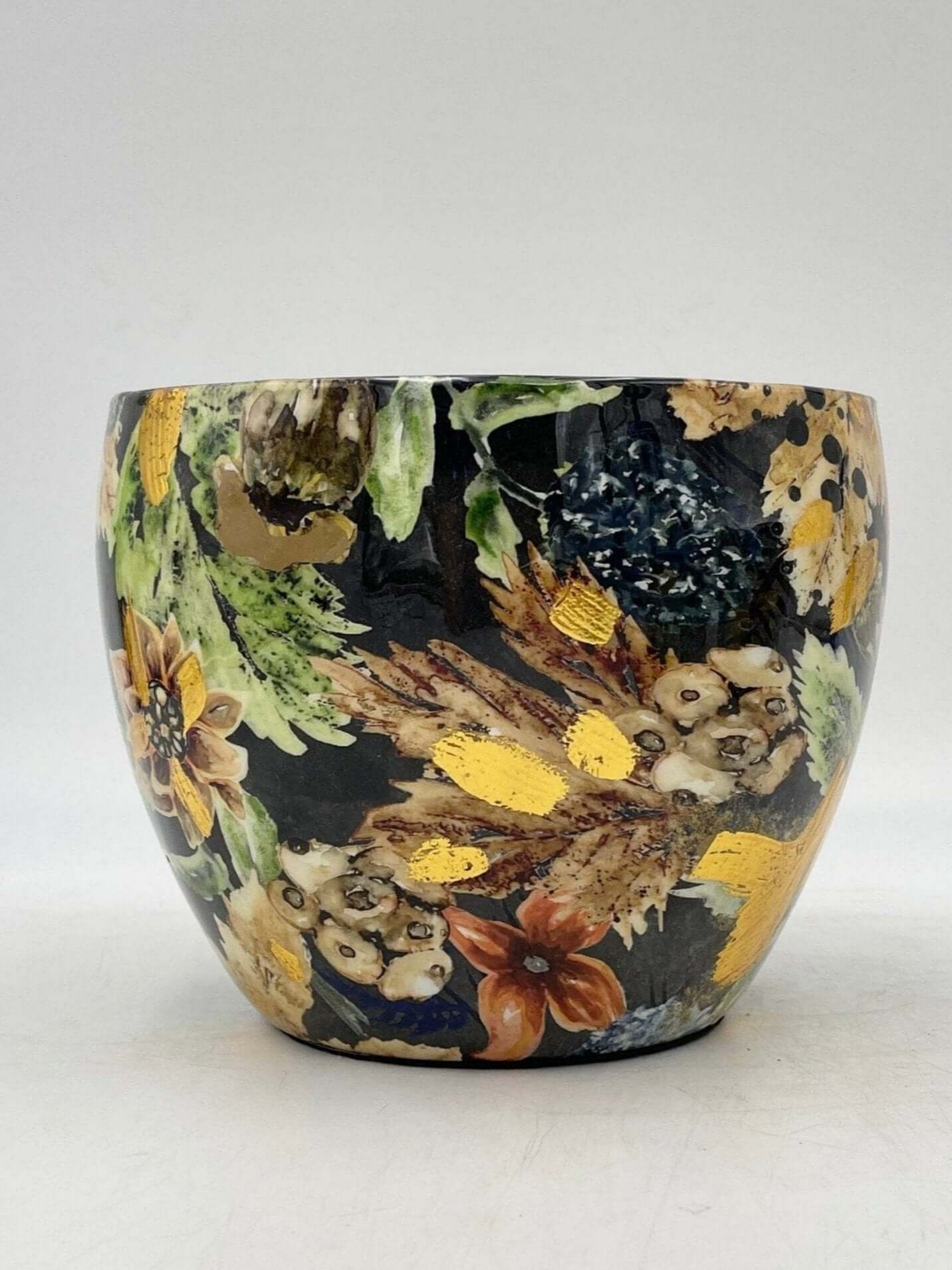 Berry blue Metal Plant Pots by Lammie, Handmade