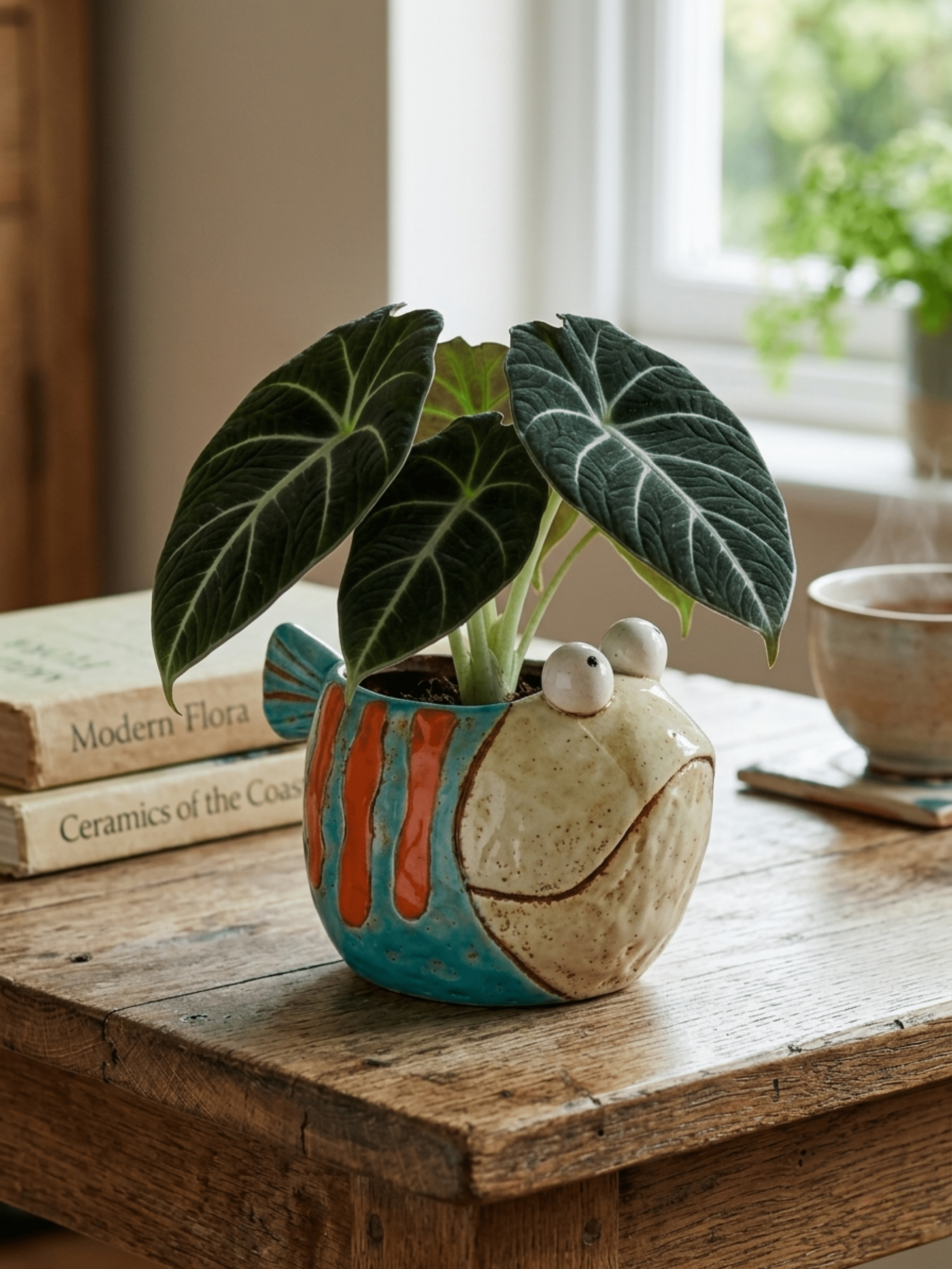 Blue Fish Ceramic Plant Pot | Funny Gift