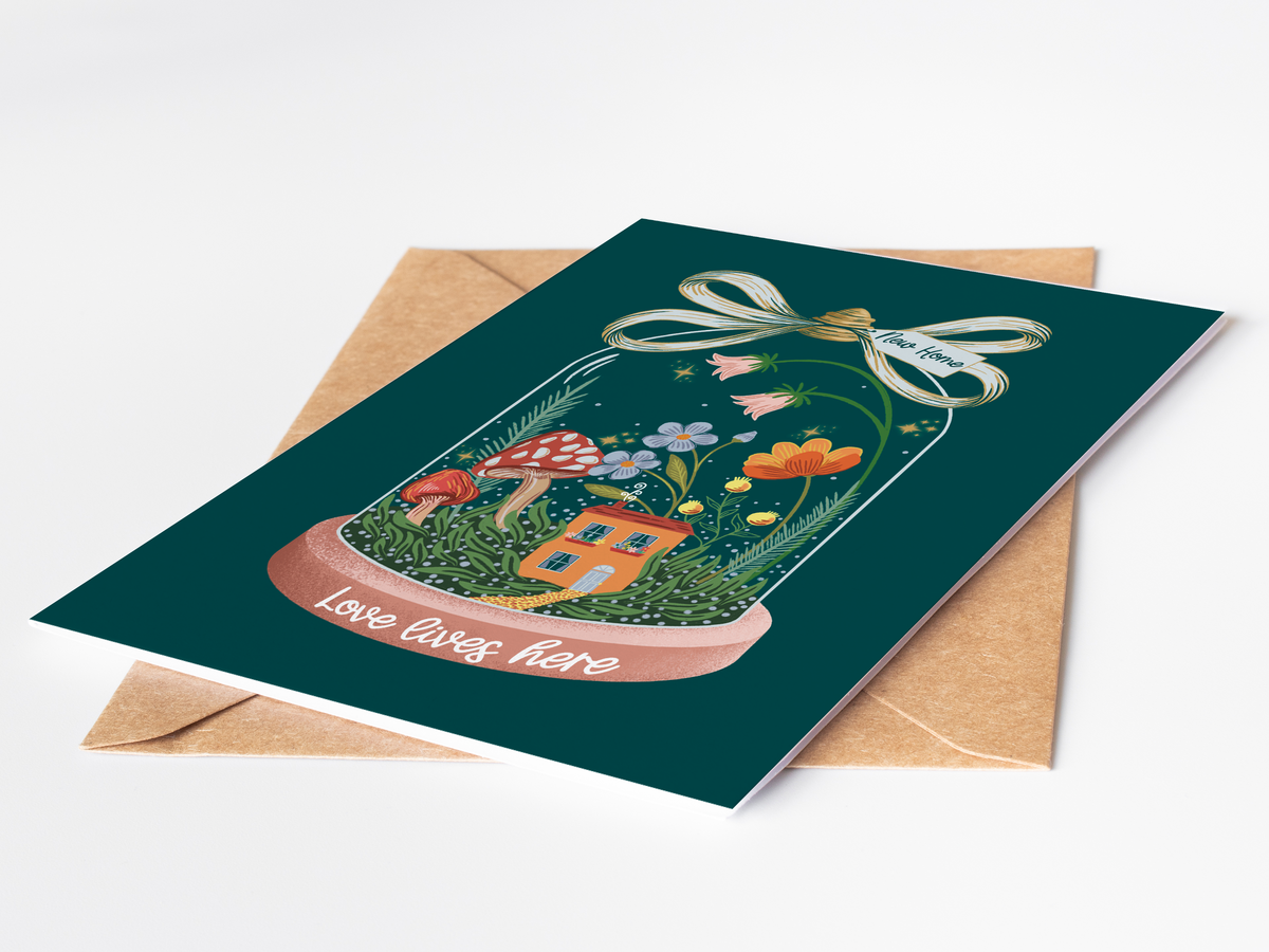 New Home Card | Floral | Folk Cosy Design