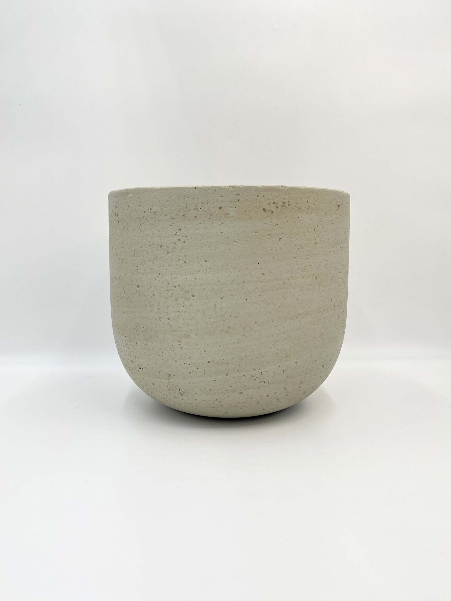 Cement Plant Pot Cody, Beige, D30cm, Indoor & Outdoor