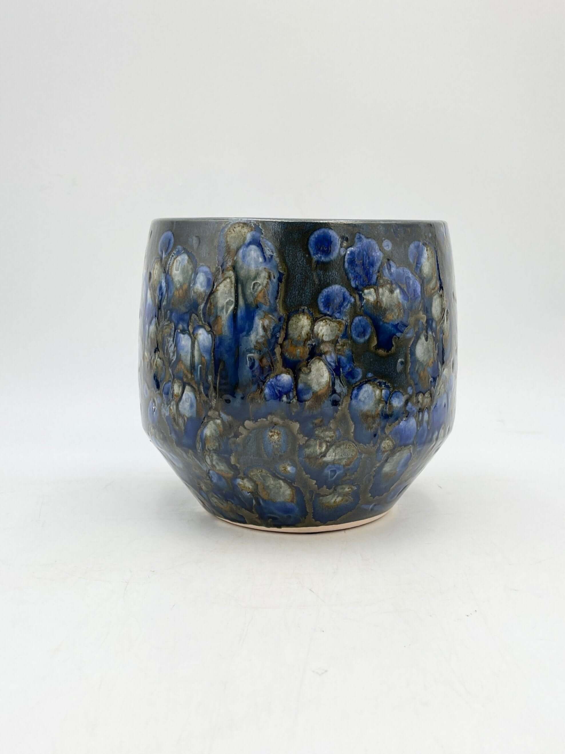 Harris Handmade, Retro Ceramic Pots, Blue, House Plant Pot in Multiple Sizes