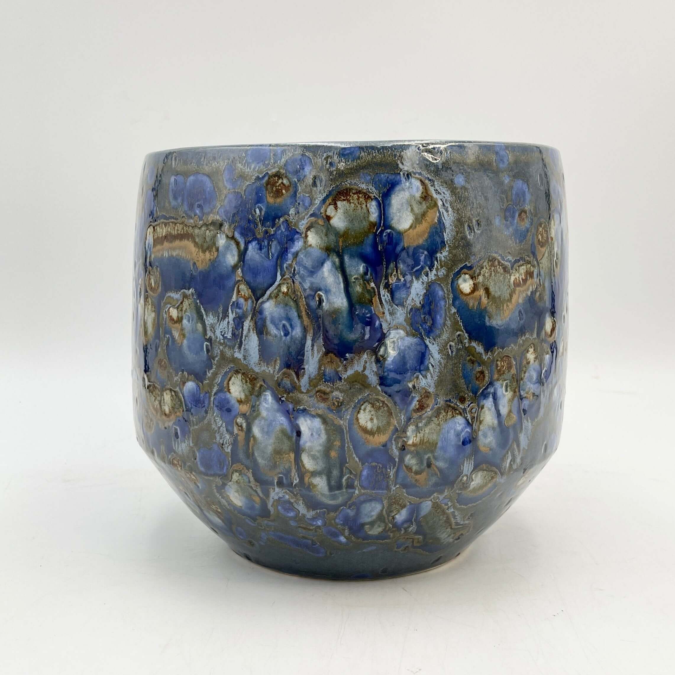 Harris Handmade, Retro Ceramic Pots, Blue, House Plant Pot in Multiple Sizes