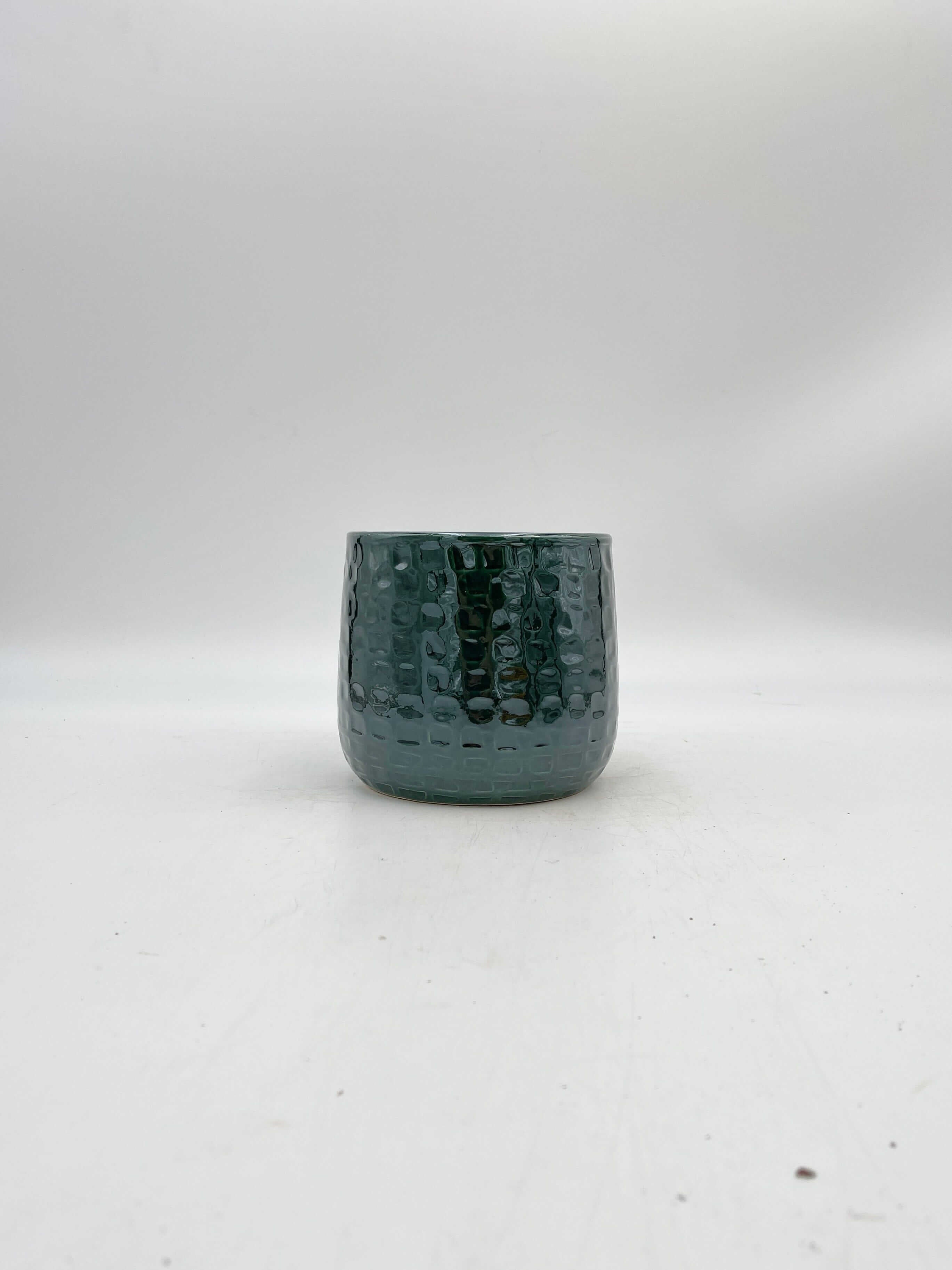 Emerald Floyd Ceramic Plant Pots, Green, Indoor Plant Pot in Multiple Sizes