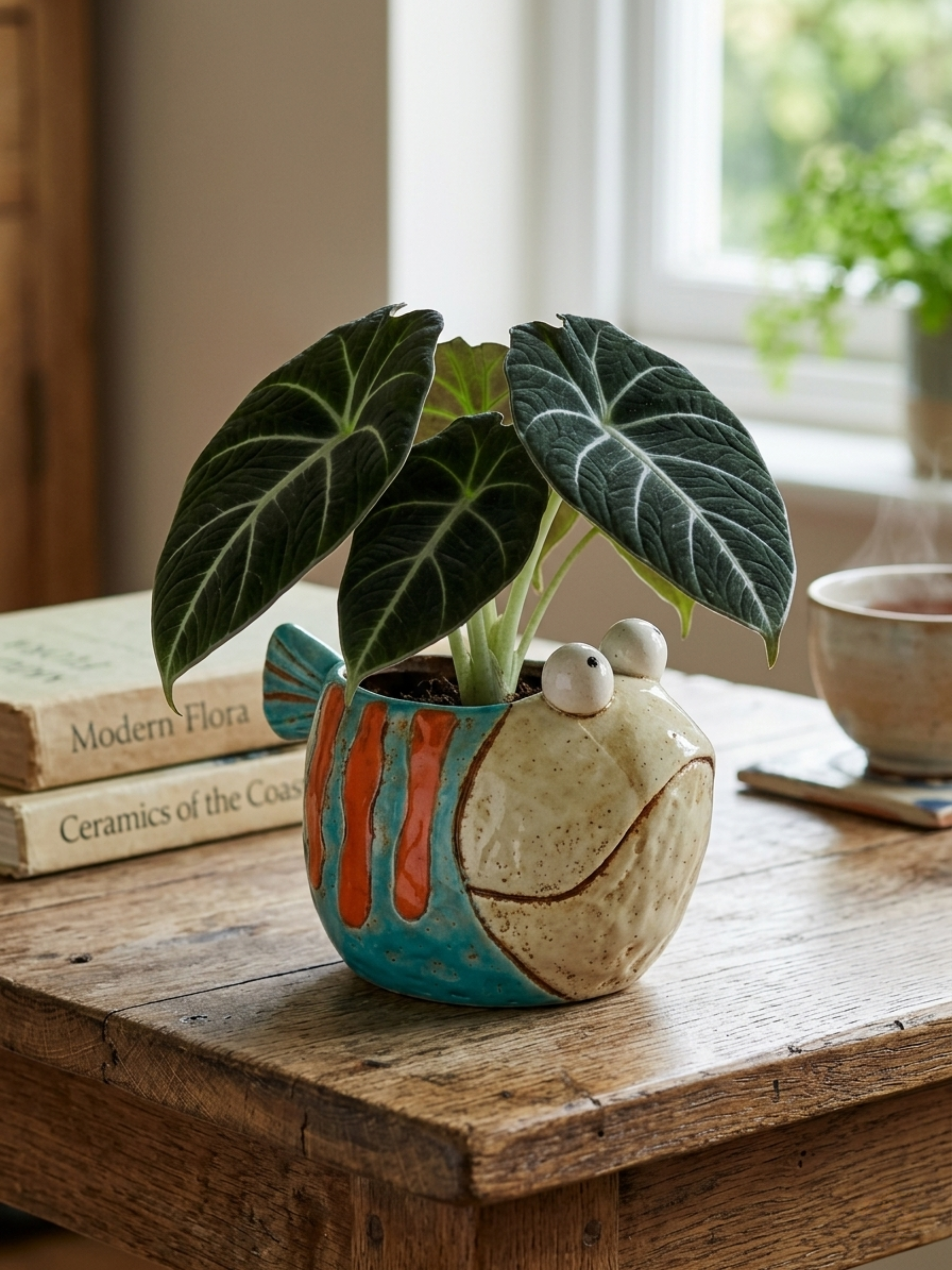 Blue Fish Ceramic Plant Pot | Funny Gift