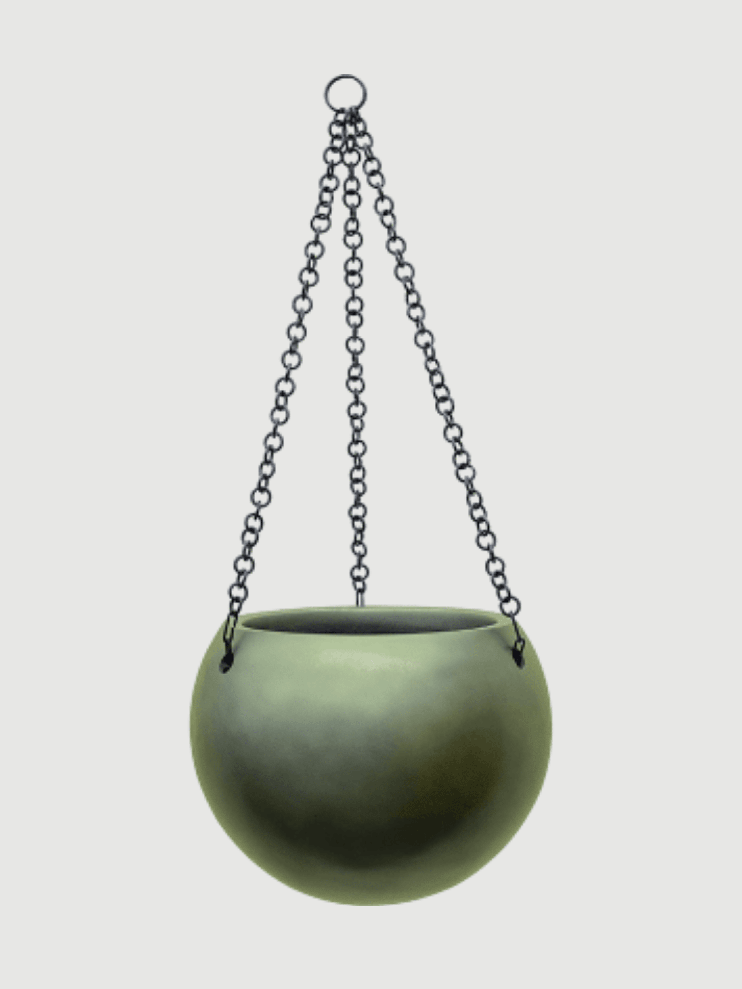 Gradient Hanging Plant Pot, Globe, Matt Forest Planter, D24cm - Rebel Plants