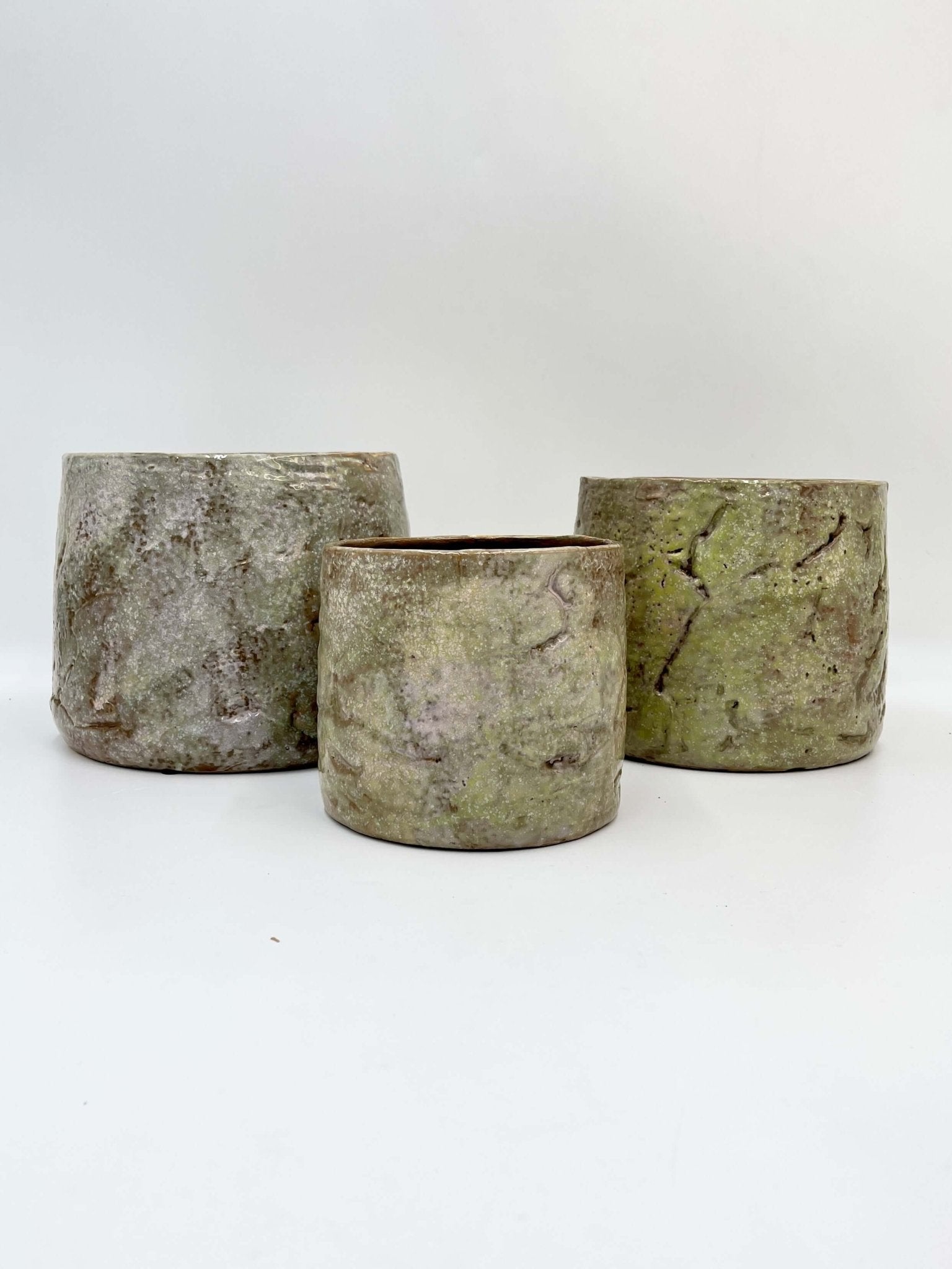 Green Ceramic Plant Pot - Masha - Multiple Sizes, Indoor Plant Pot