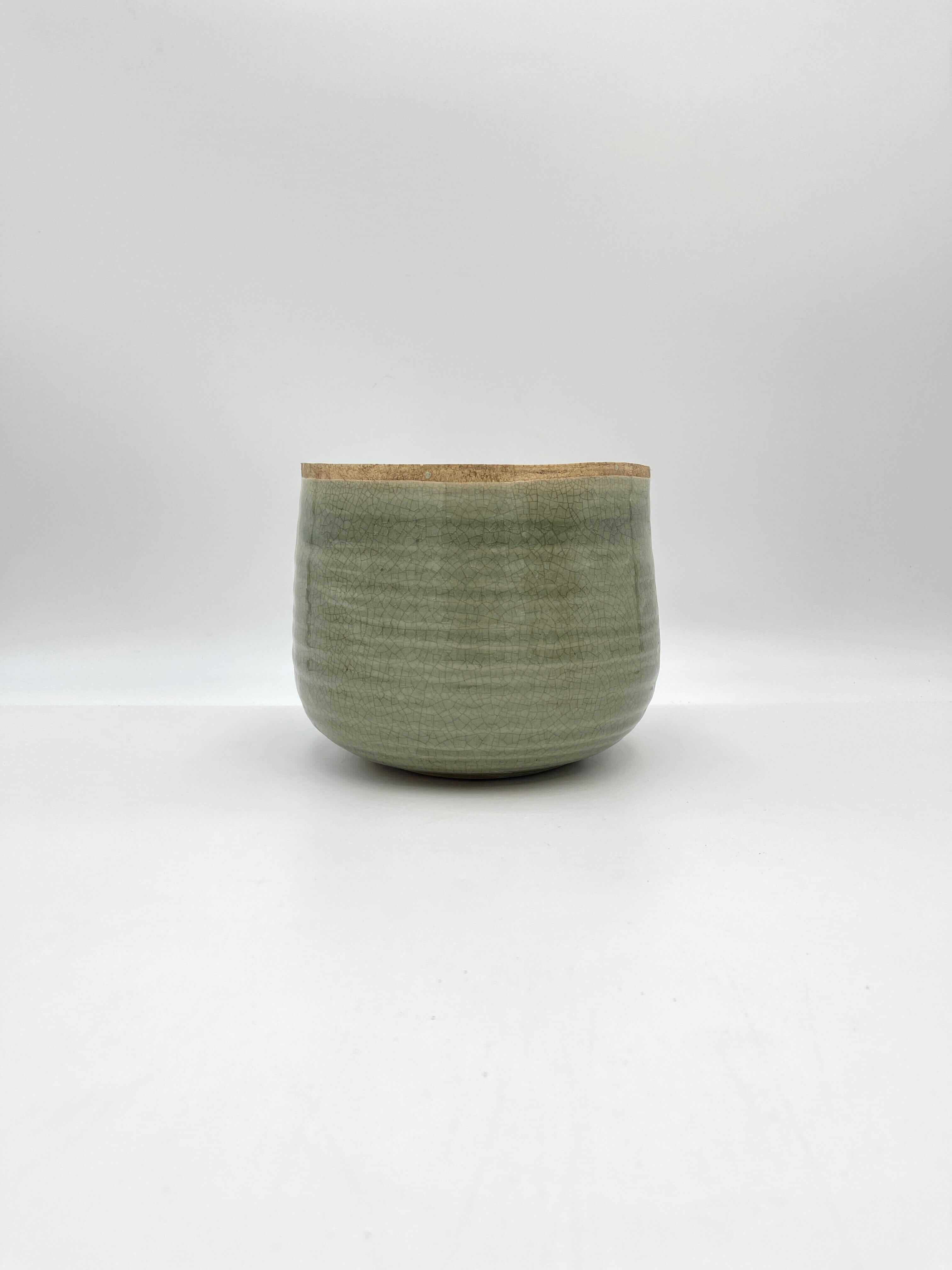 Iris Ceramic Plant Pots, Mint, Houseplant Pot in Multiple Sizes