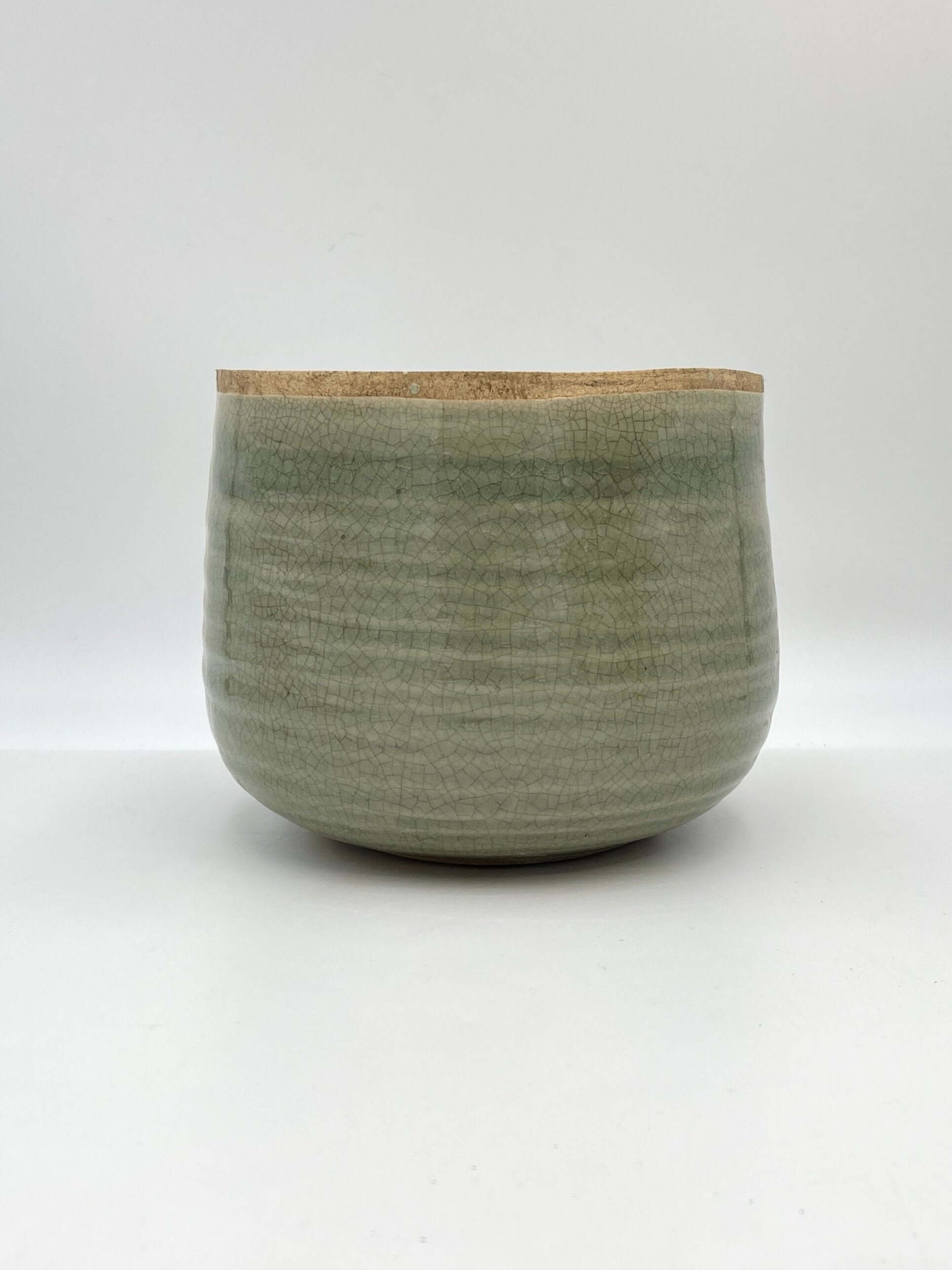 Iris Ceramic Plant Pots, Mint, Houseplant Pot in Multiple Sizes