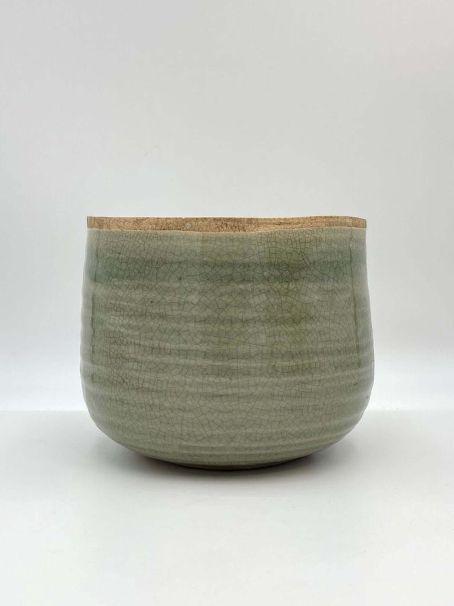 Iris Ceramic Plant Pots, Mint, Houseplant Pot in Multiple Sizes