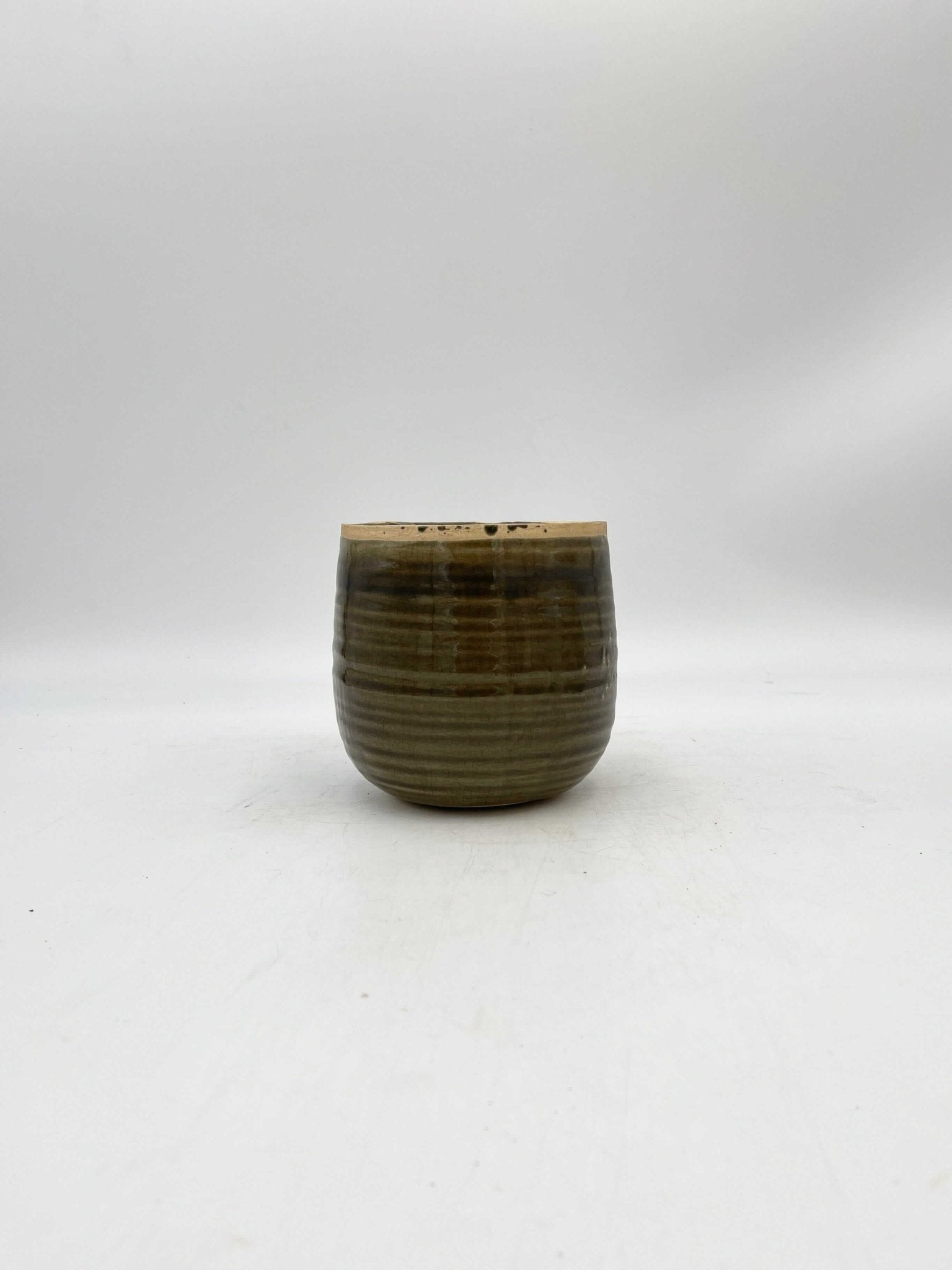 Iris Ceramic Pots, Moss Green, Handmade House Plant Pot in Multiple Sizes