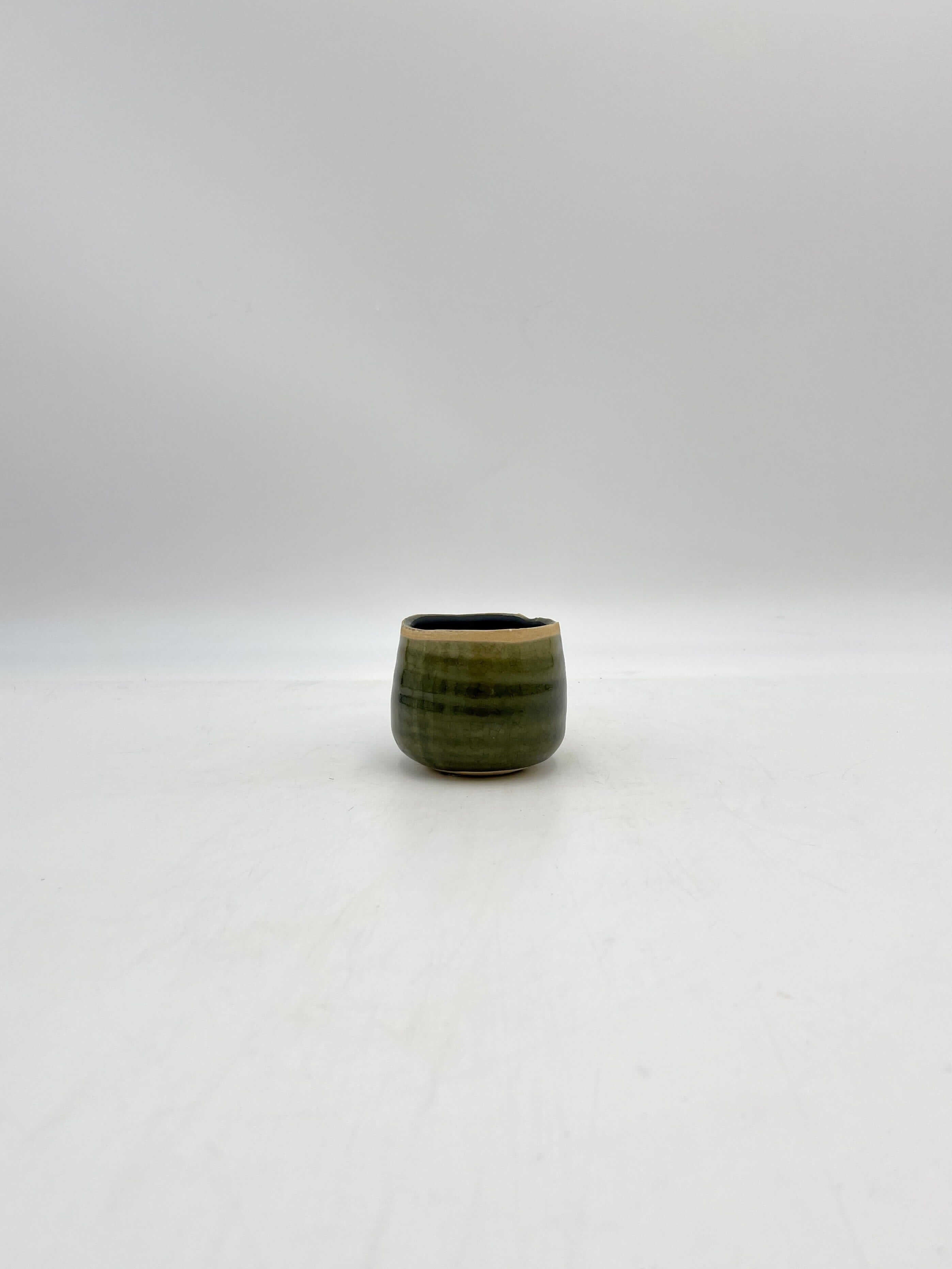 Iris Ceramic Pots, Moss Green, Handmade House Plant Pot in Multiple Sizes