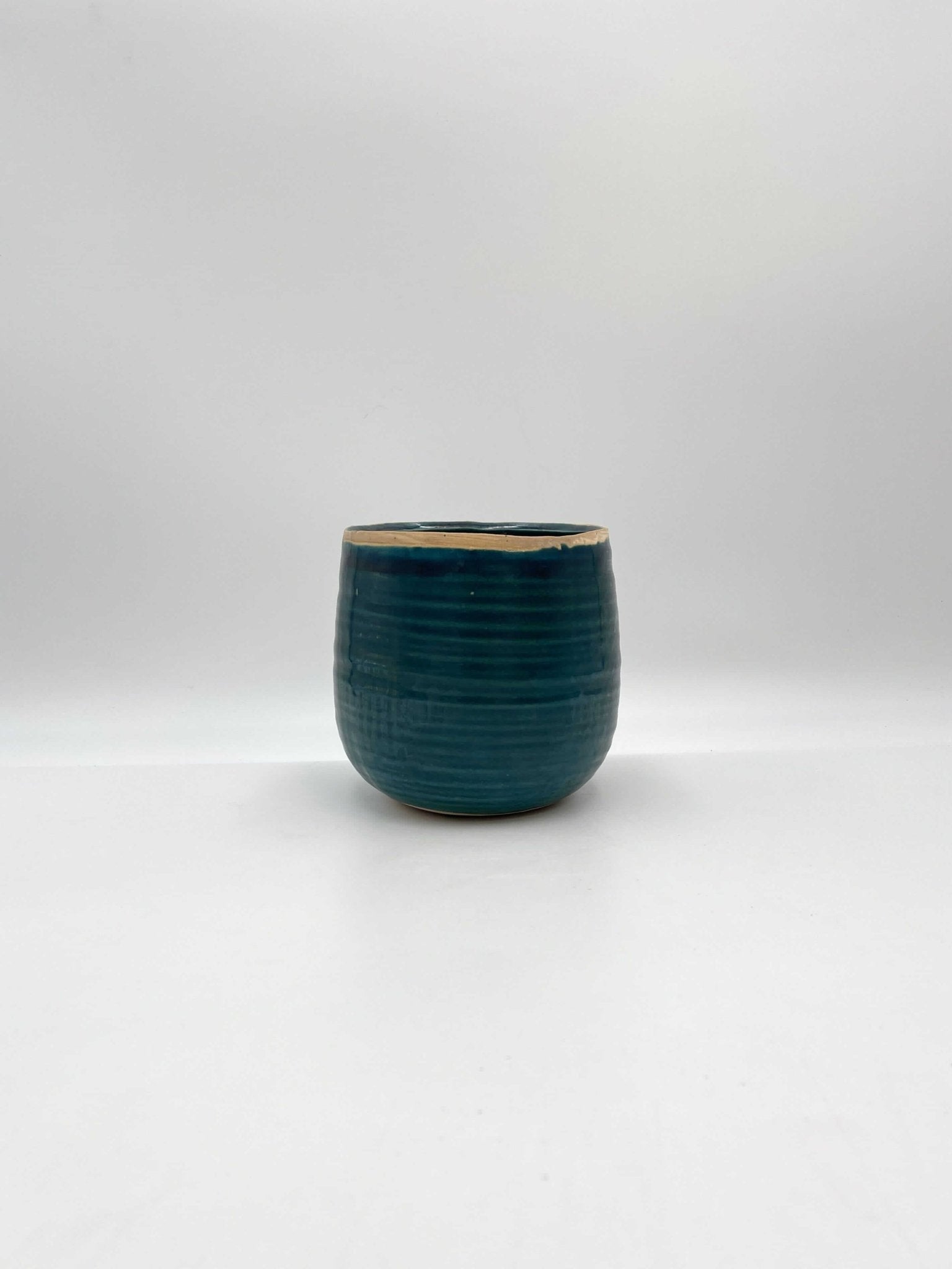 Iris Plant Pots, Turquoise, Handmade Houseplant Pot in Multiple Sizes